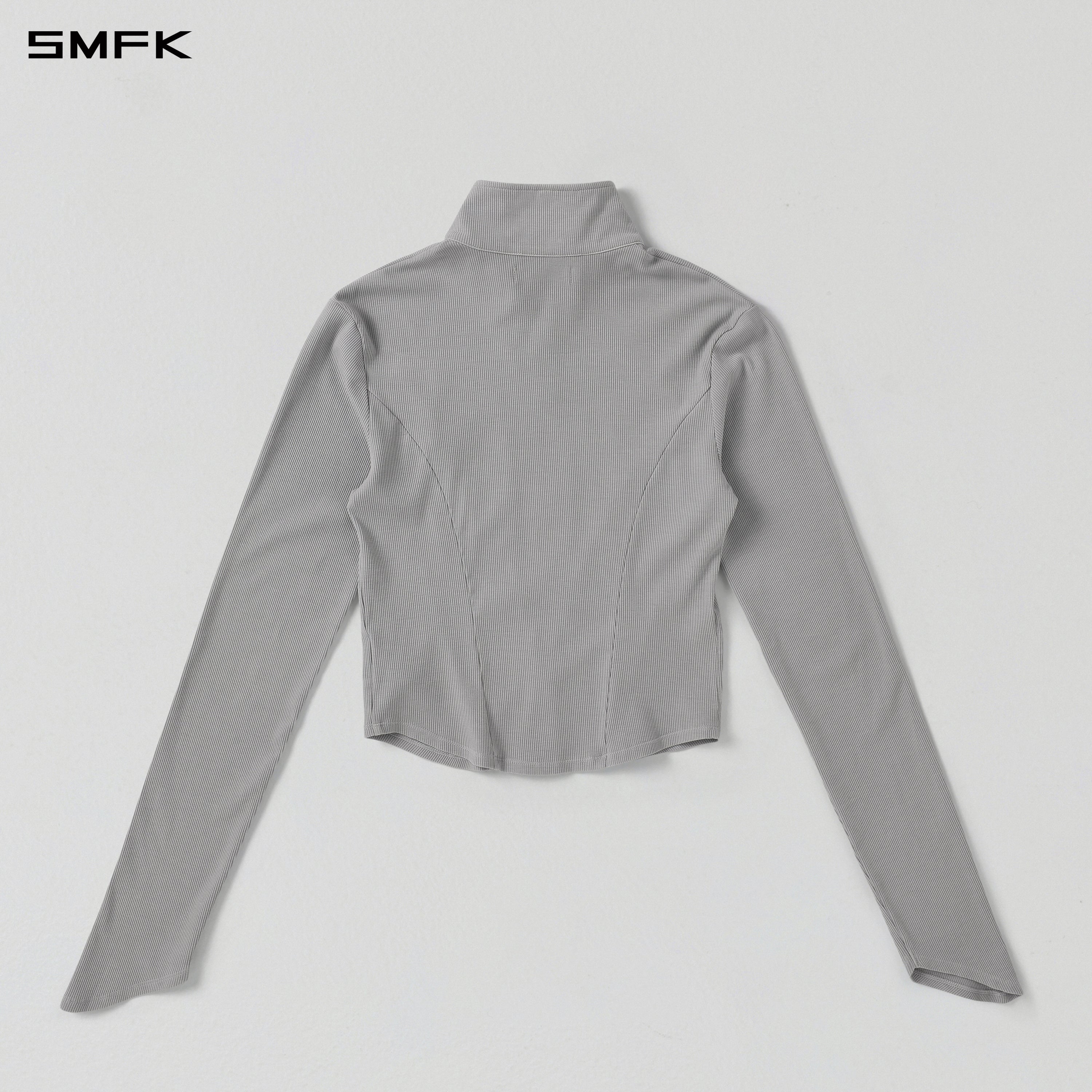 VINTAGE AEOLUS EVENING SLIM ZIP JACKET/SLIK+COTTON/W GLACIER GREY