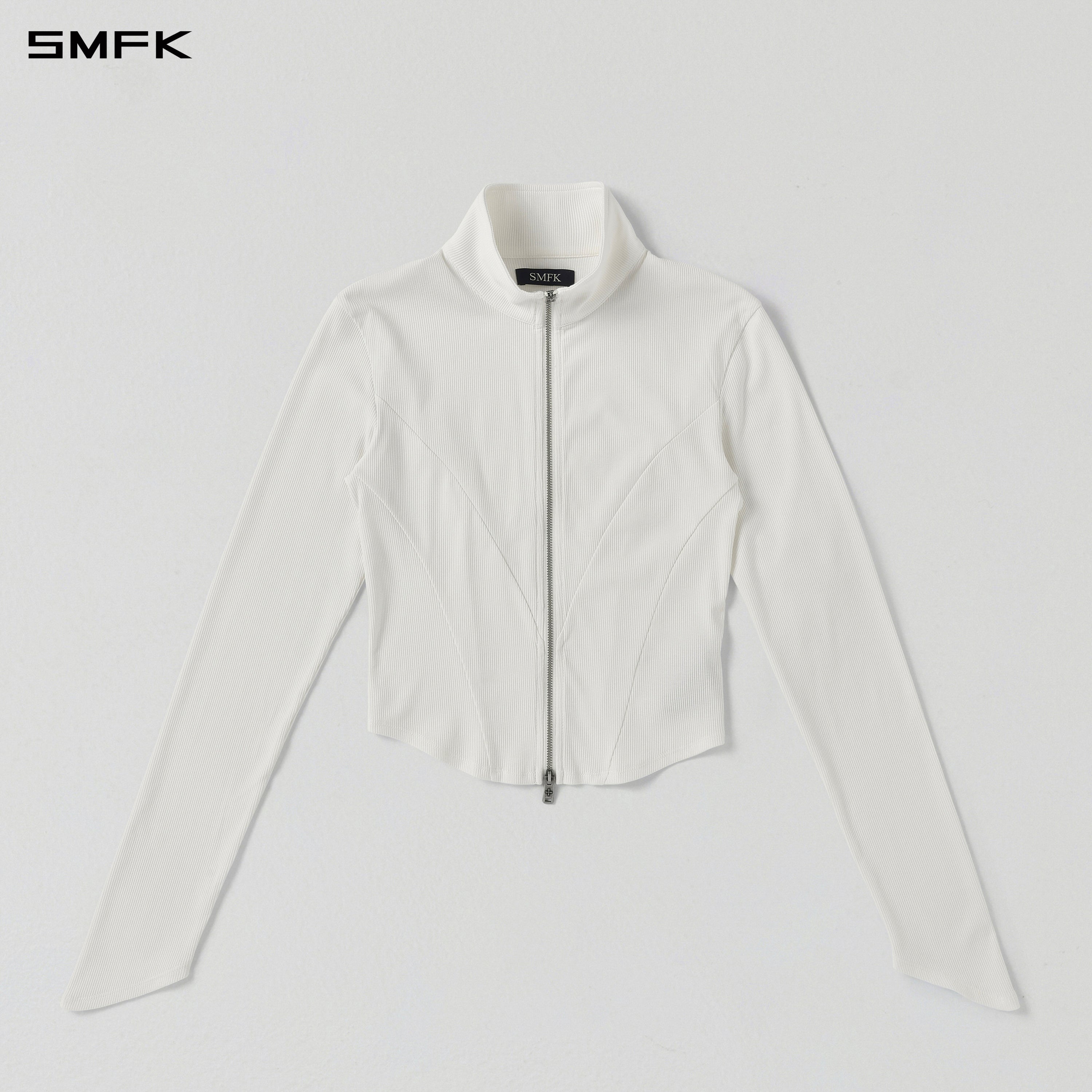 VINTAGE AEOLUS EVENING SLIM ZIP JACKET/SLIK+COTTON/W CLOUD WHITE
