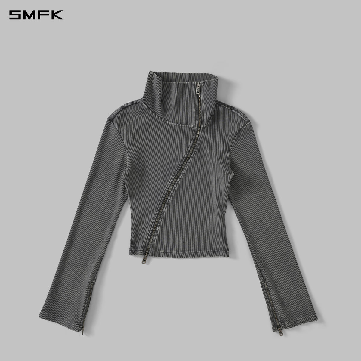 MYTH AEOLUS MUTATION COLLAR JACKET /COLD DYE/W COLD DYE GREY