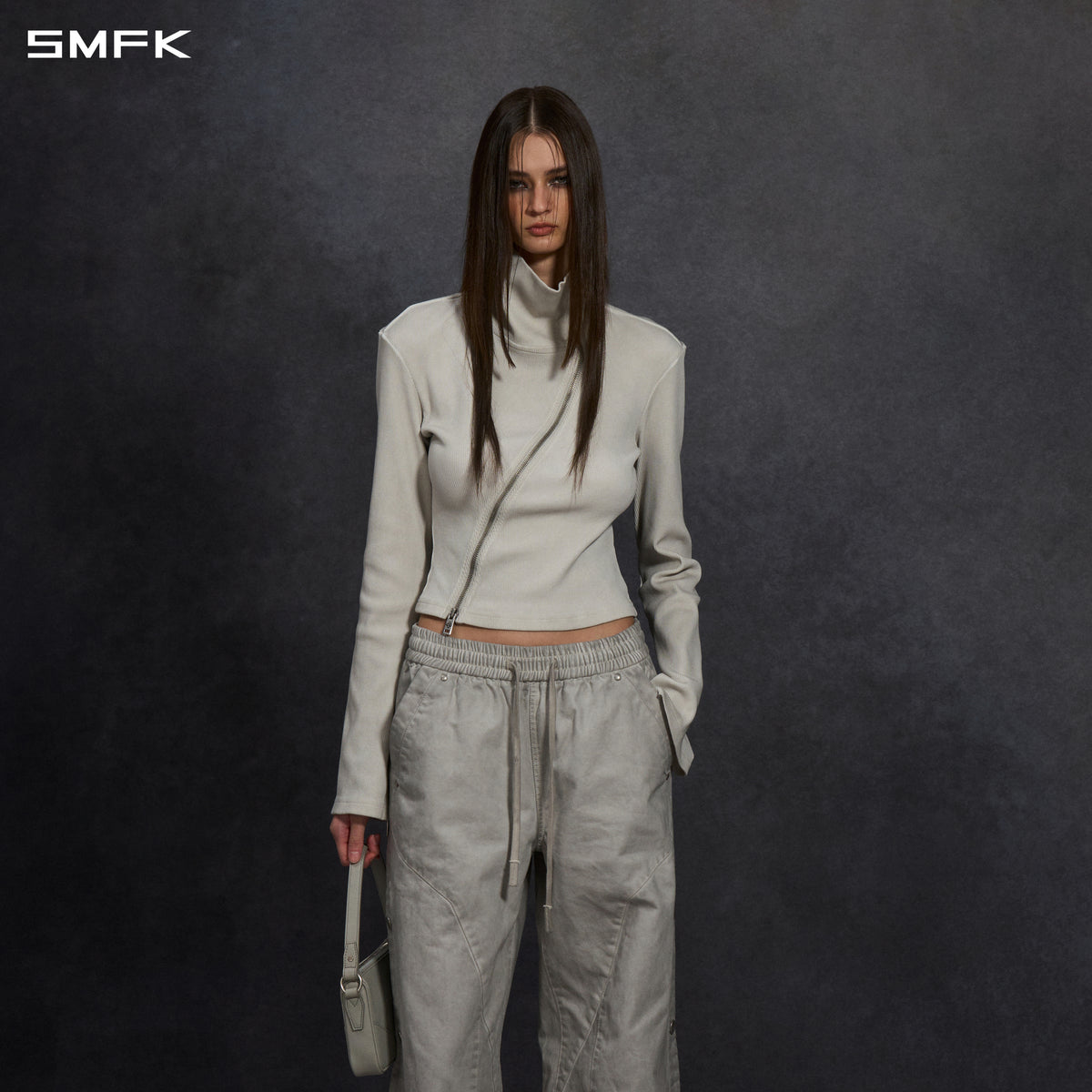 MYTH AEOLUS MUTATION COLLAR JACKET /COLD DYE/W CLOUD GREY