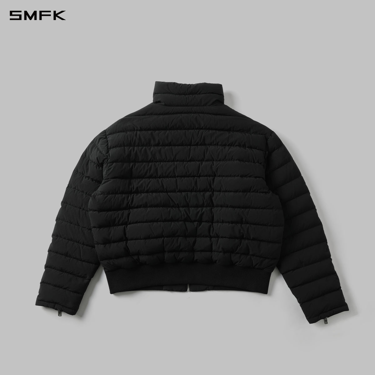 MYTH AEOLUS EVOLVE REVERSIBLE LOOSE STAND-COLLAR DOWN JACKET/ GOOSE DOWN+NYLON 66/U WILD BLACK