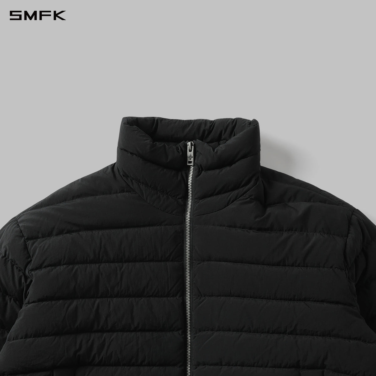 MYTH AEOLUS EVOLVE REVERSIBLE LOOSE STAND-COLLAR DOWN JACKET/ GOOSE DOWN+NYLON 66/U WILD BLACK