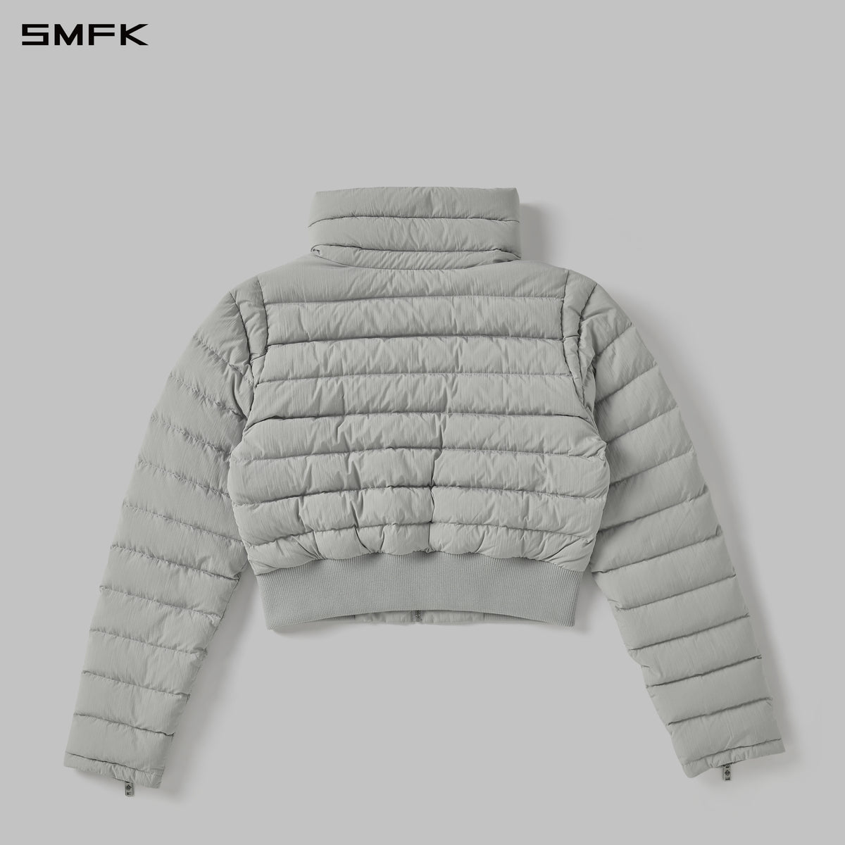 MYTH AEOLUS EVOLVE REVERSIBLE STAND-COLLAR DOWN JACKET/ GOOSE DOWN+NYLON 66/W MIST GREY