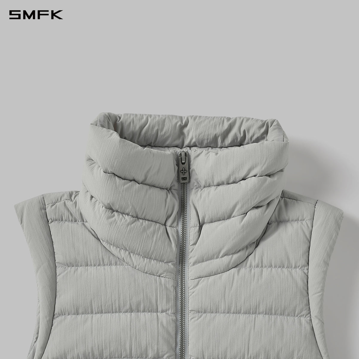 MYTH AEOLUS EVOLVE REVERSIBLE DOWN VEST/GOOSE DOWN+NYLON 66/W MIST GREY