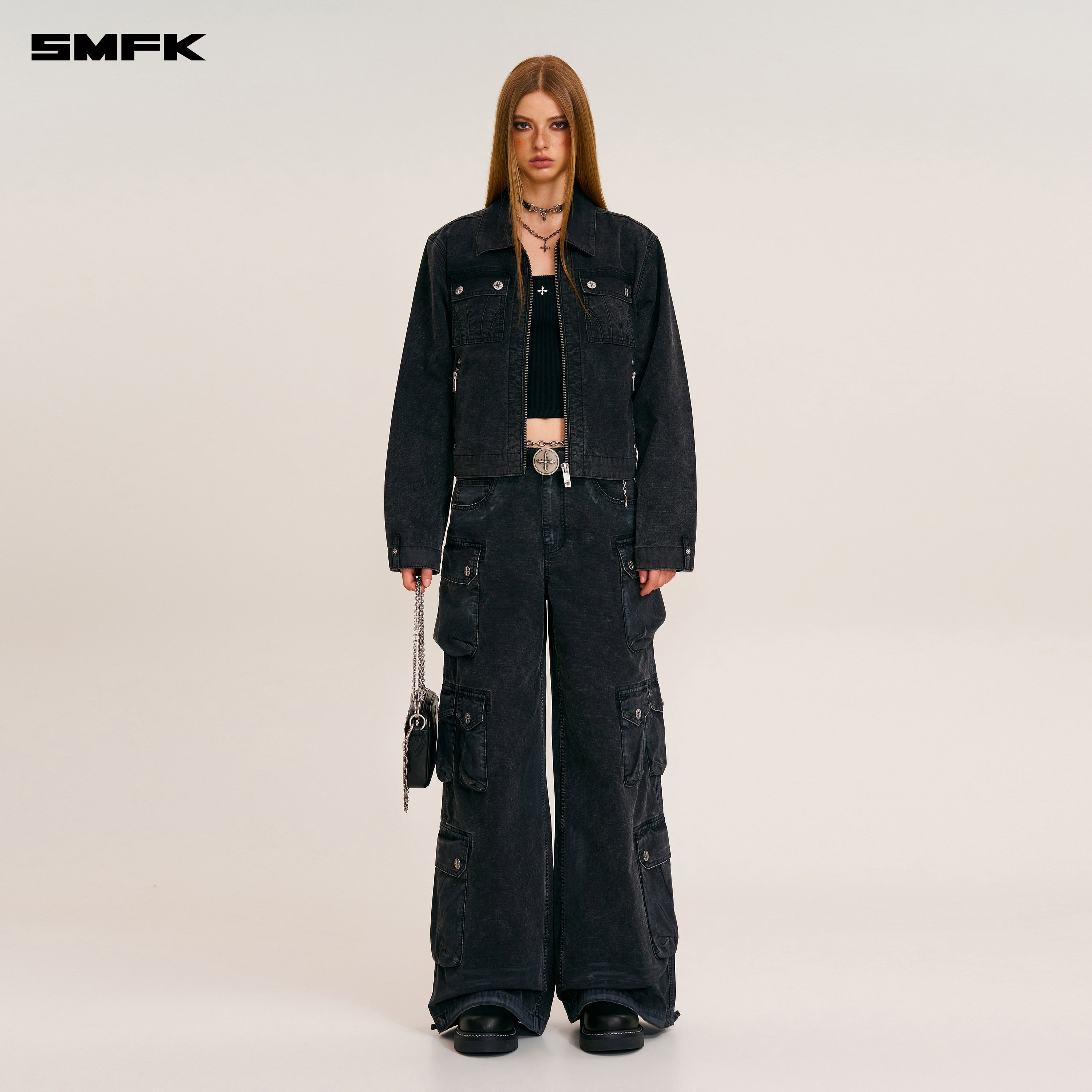 와일드 오리진스 핸드다이드 엔지니어 재킷/가먼트다이드 와일더니스 블랙