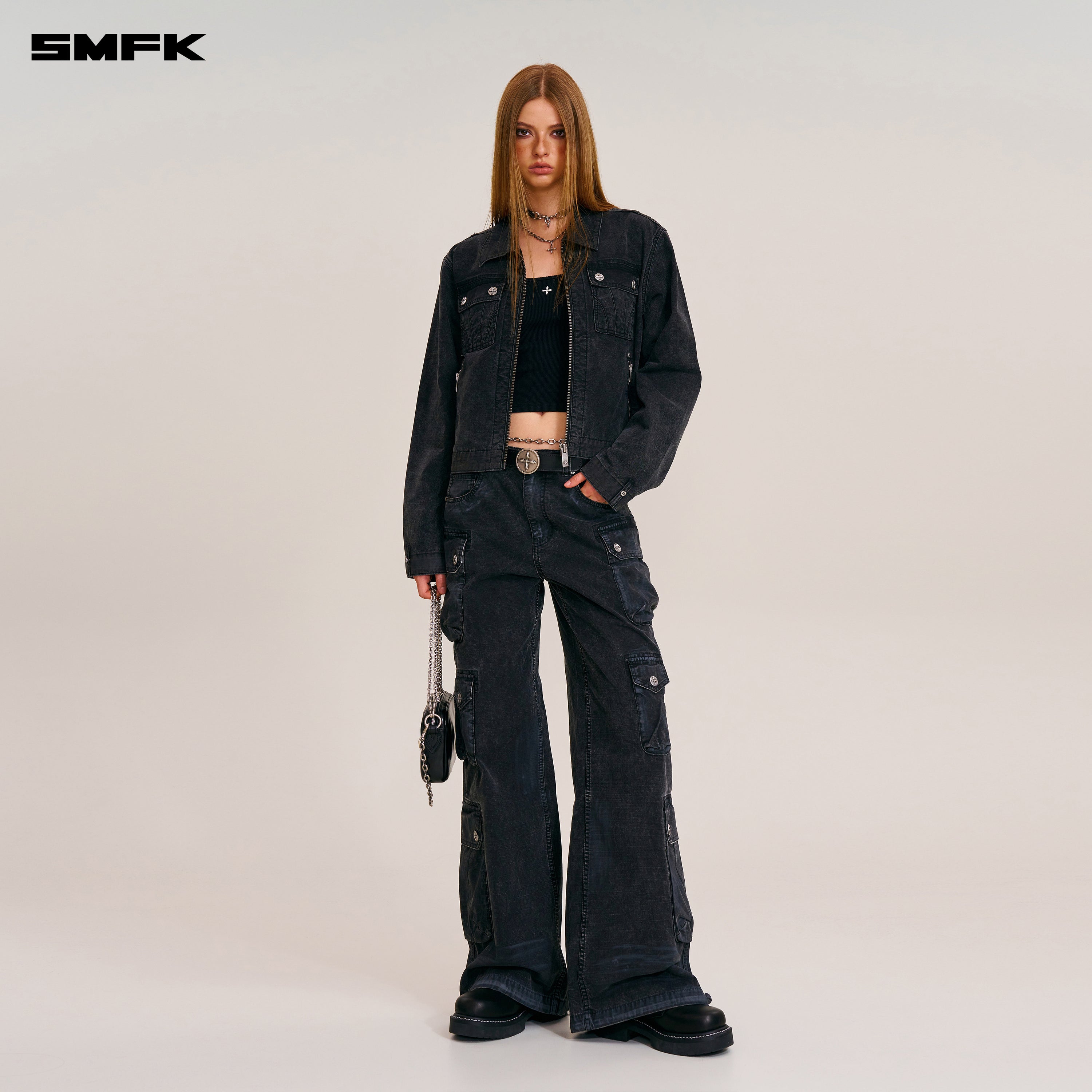 와일드 오리진스 핸드다이드 엔지니어 재킷/가먼트다이드 와일더니스 블랙