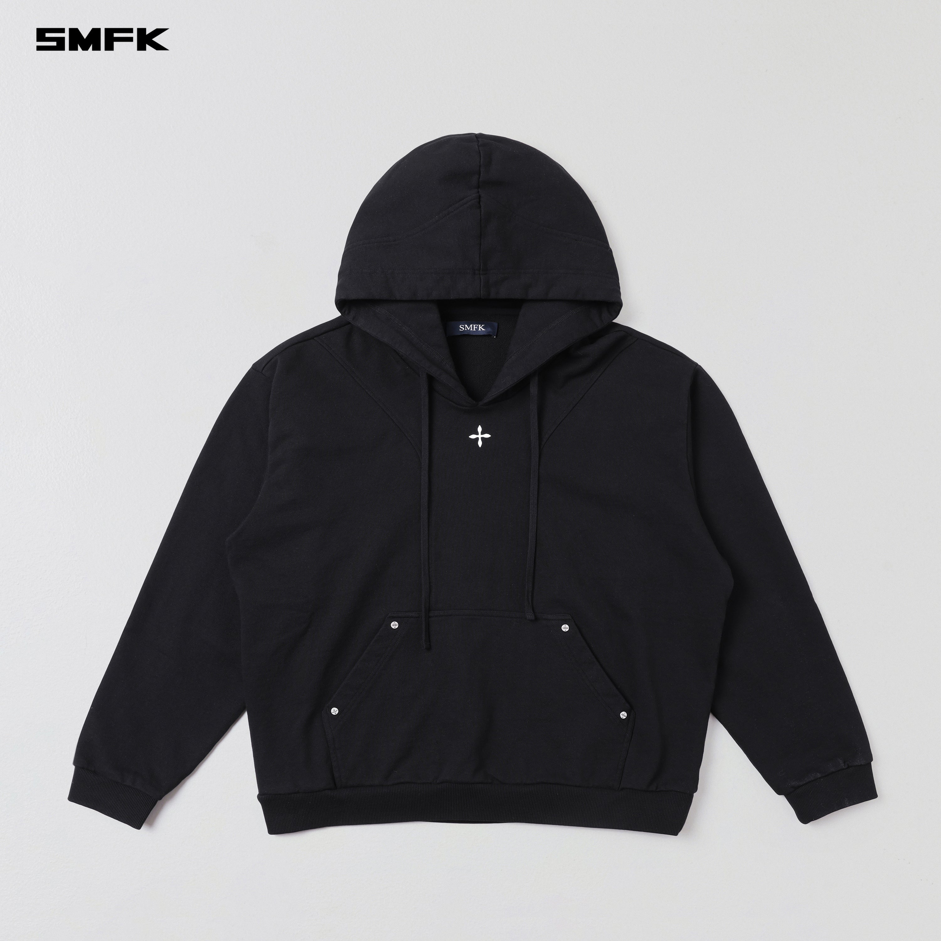 PERMANENT MUSE LOOSE HOODIE/COTTON WILD BLACK