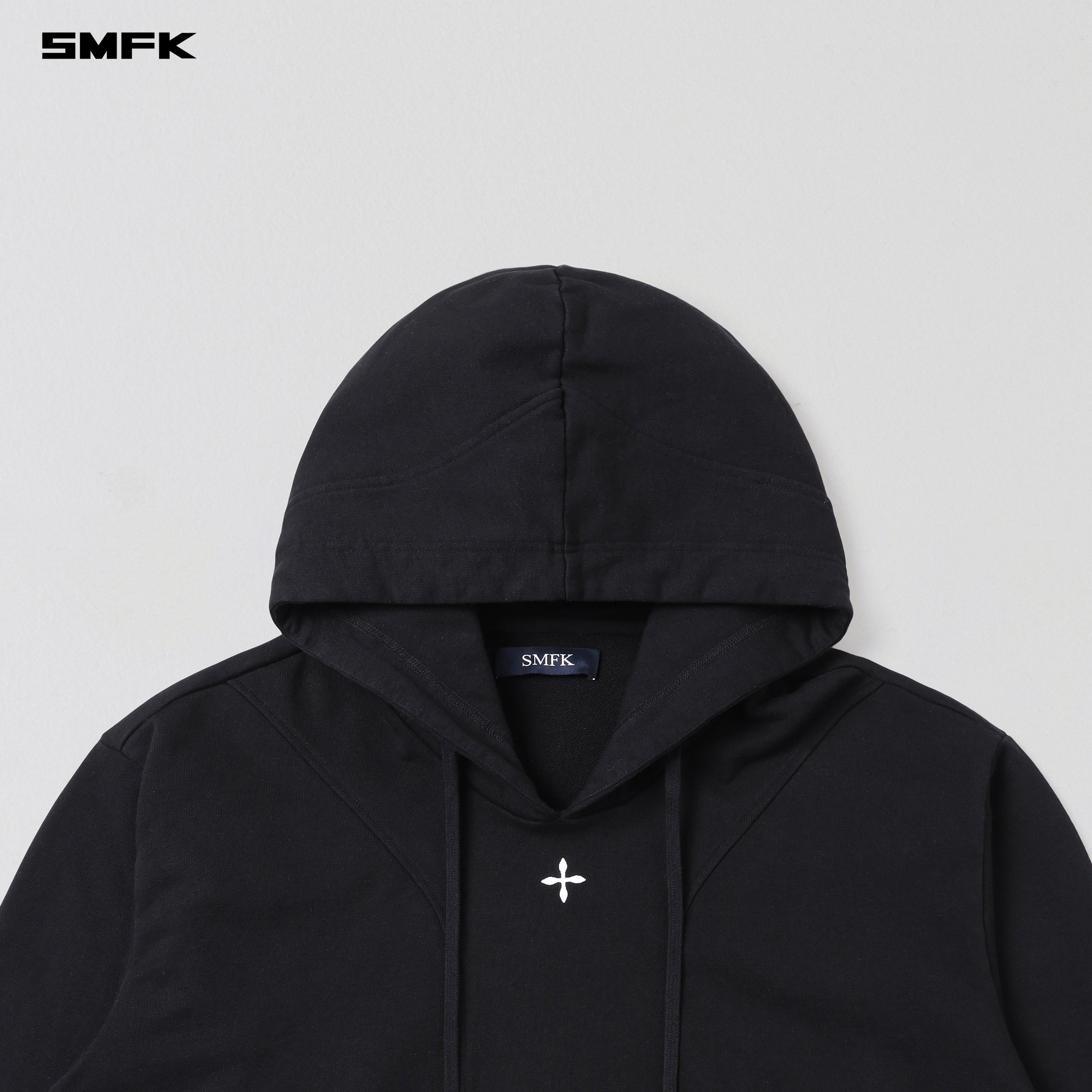 PERMANENT MUSE LOOSE HOODIE/COTTON WILD BLACK