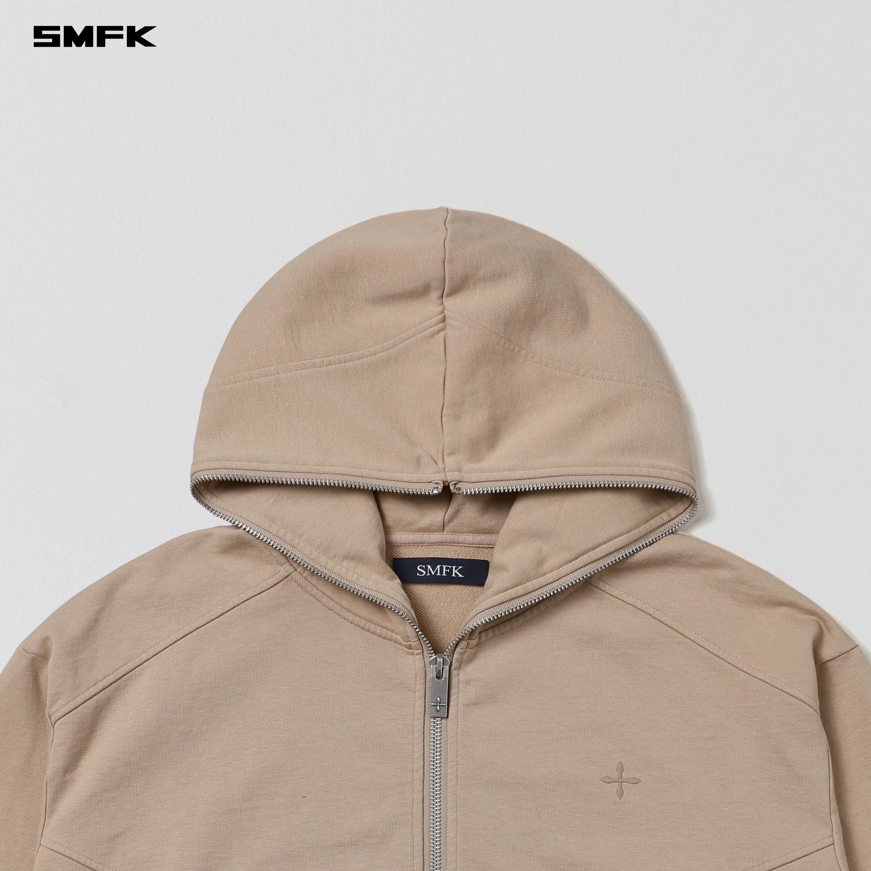 PERMANENT MUSE LOOSE ZIP HOODIE/COTTON WOOL FRESH SKIN