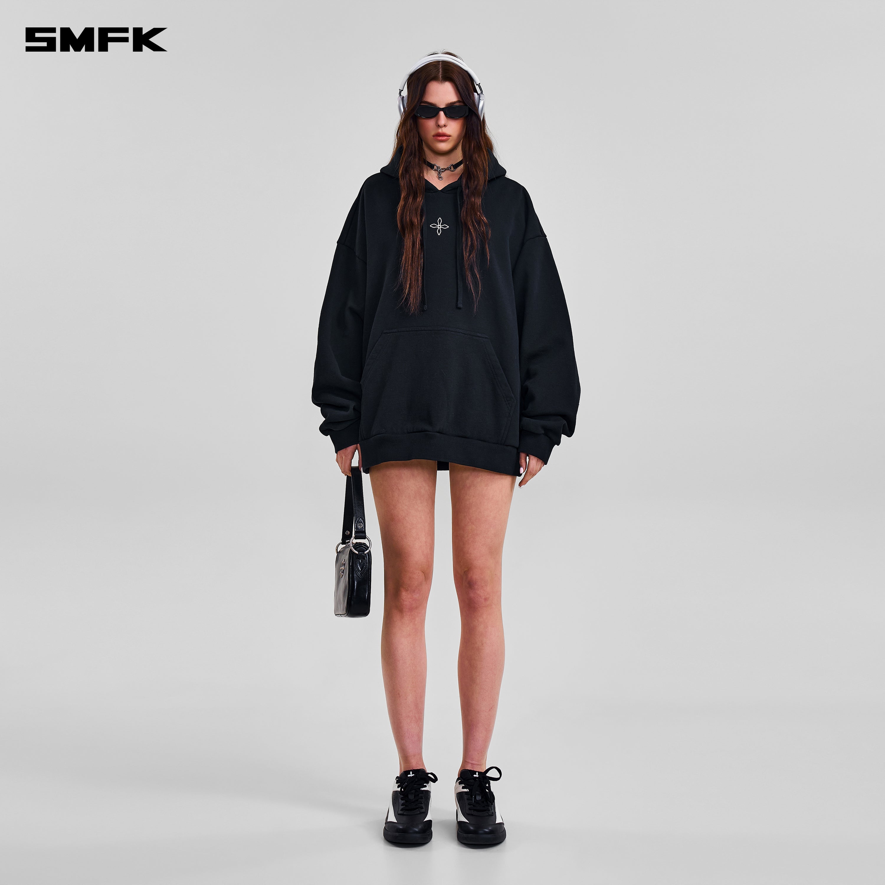 COMPASS MODE LOOSE HOODIE WILD BLACK