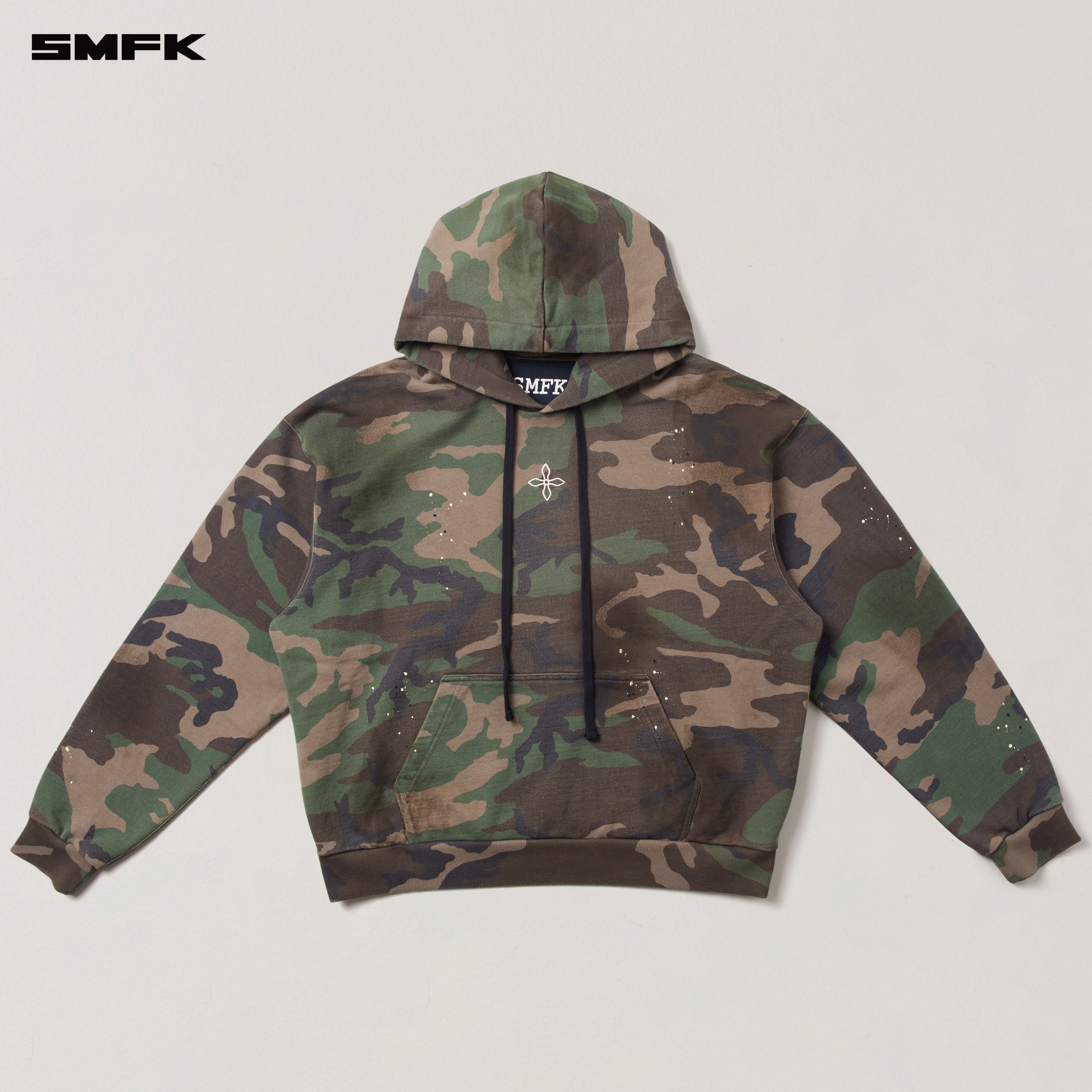 COMPASS MODE LOOSE CAMO HOODIE ARMY GREEN CAMOUFLAGE