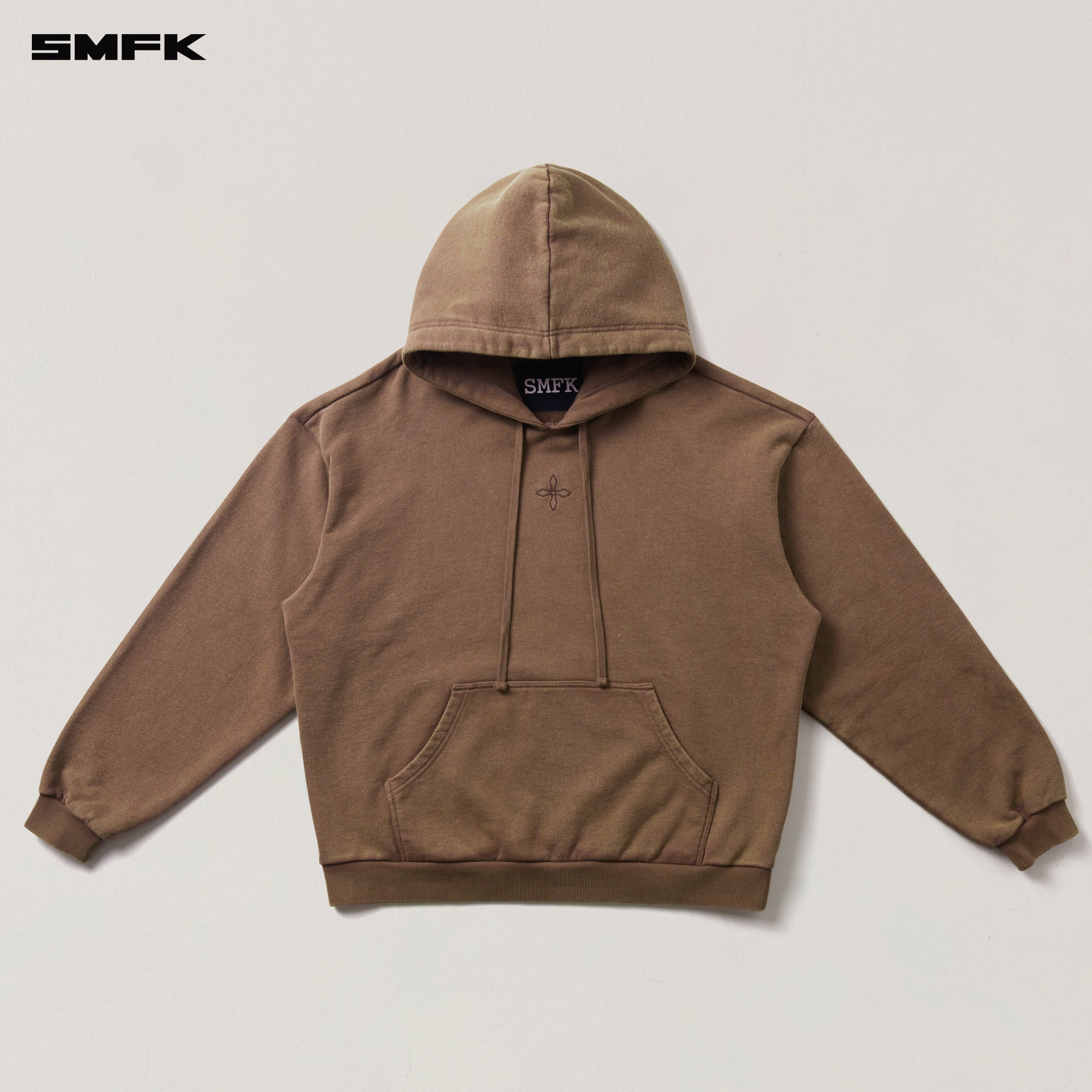 COMPASS MODE LOOSE HOODIE WILD HORSE BROWN