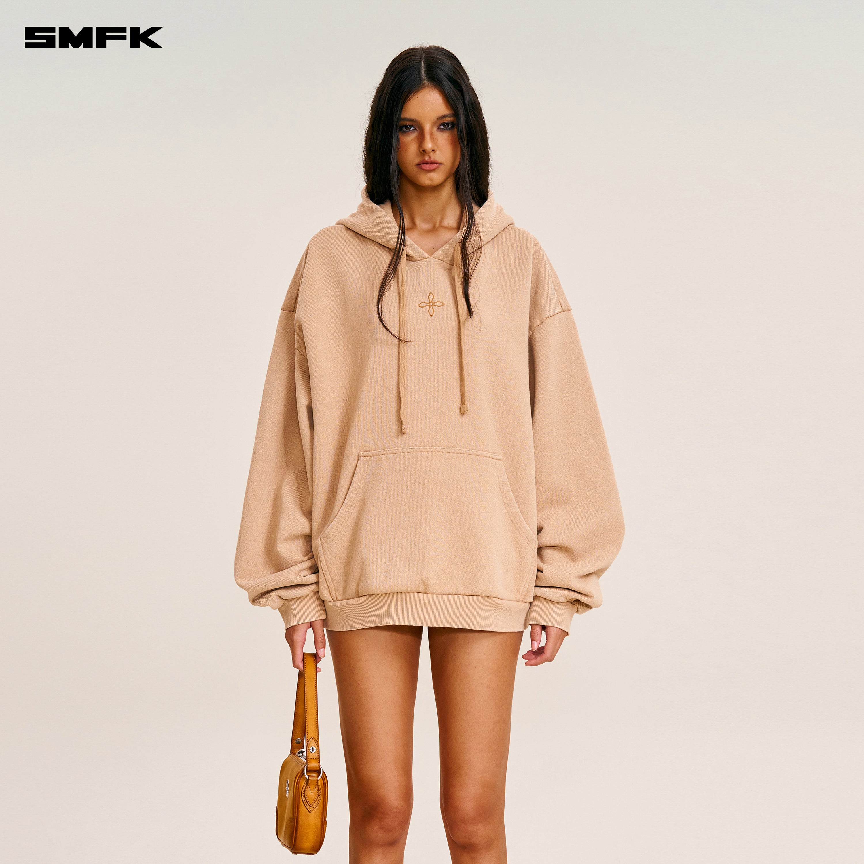COMPASS MODE LOOSE HOODIE SAND