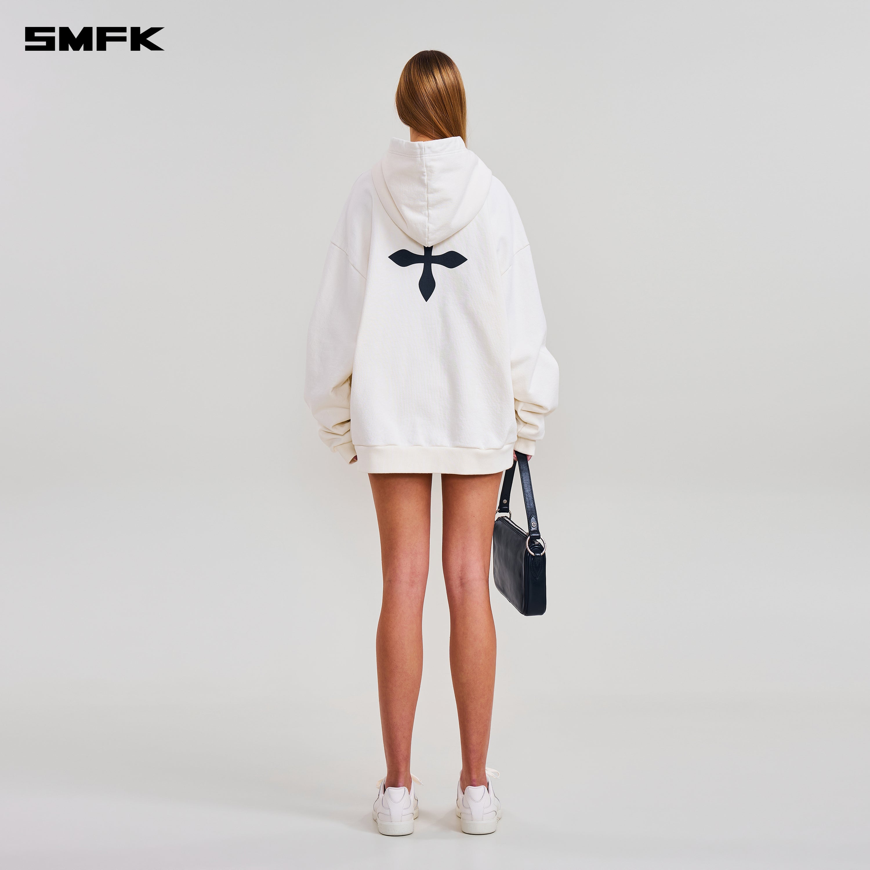 COMPASS MODE LOOSE HOODIE SNOW MOUNTAIN WHITE