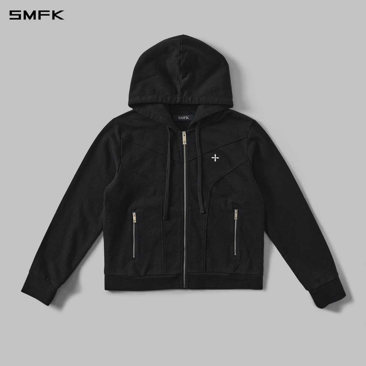 PERMANENT MODE LOOSE SPORTS HOODIE/COTTON/U WILD BLACK