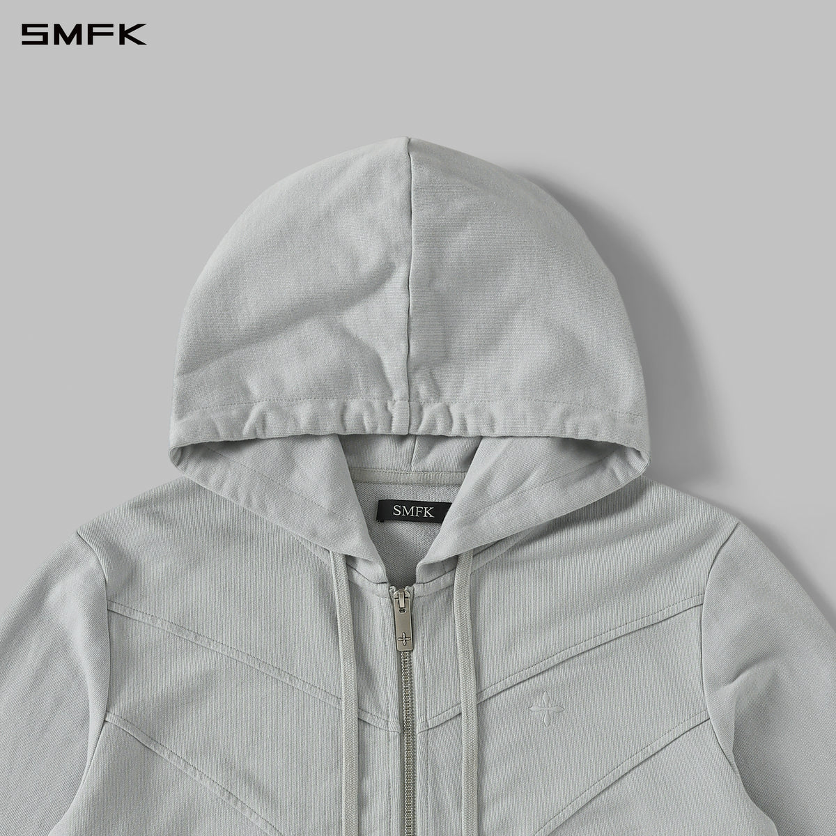 PERMANENT MODE LOOSE SPORTS HOODIE/COTTON/U GLACIER GREY