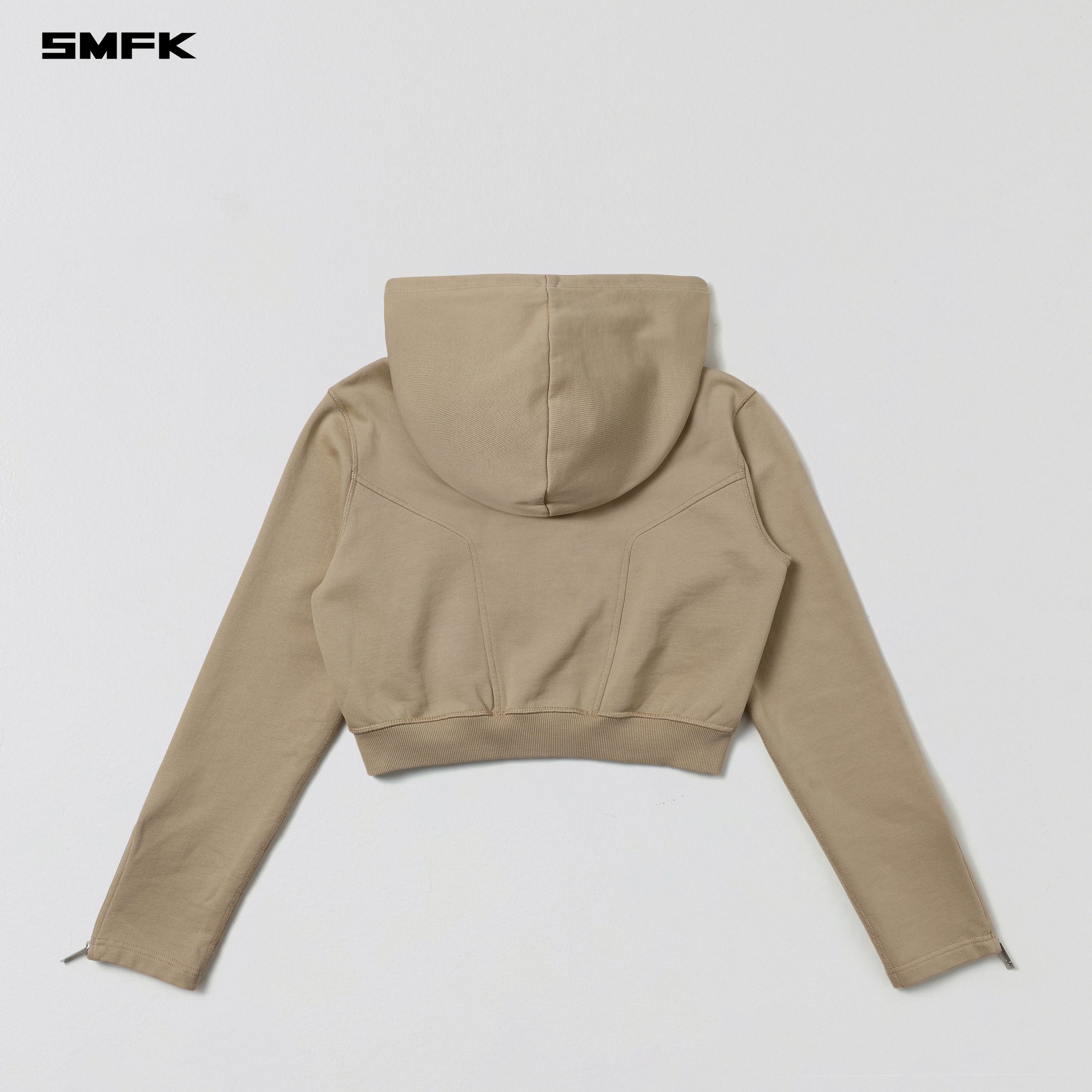 PERMANENT SLIM SHORT HOODIE/COTTON WOOL FRESH SKIN