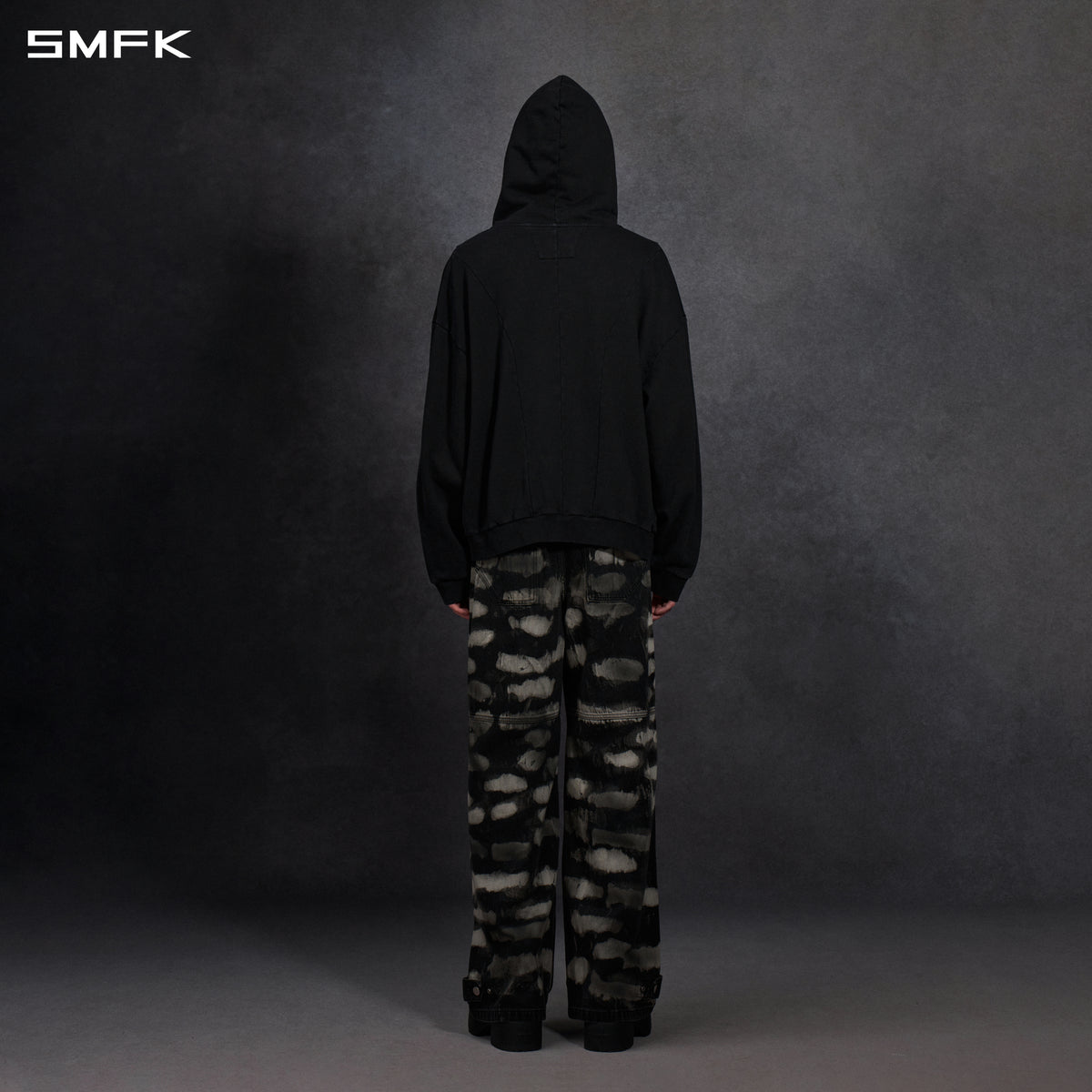 MYTH AEOLUS EVOLVE MASSIVE HOOD JACKET /COLD DYE/U COLD DYE BLACK