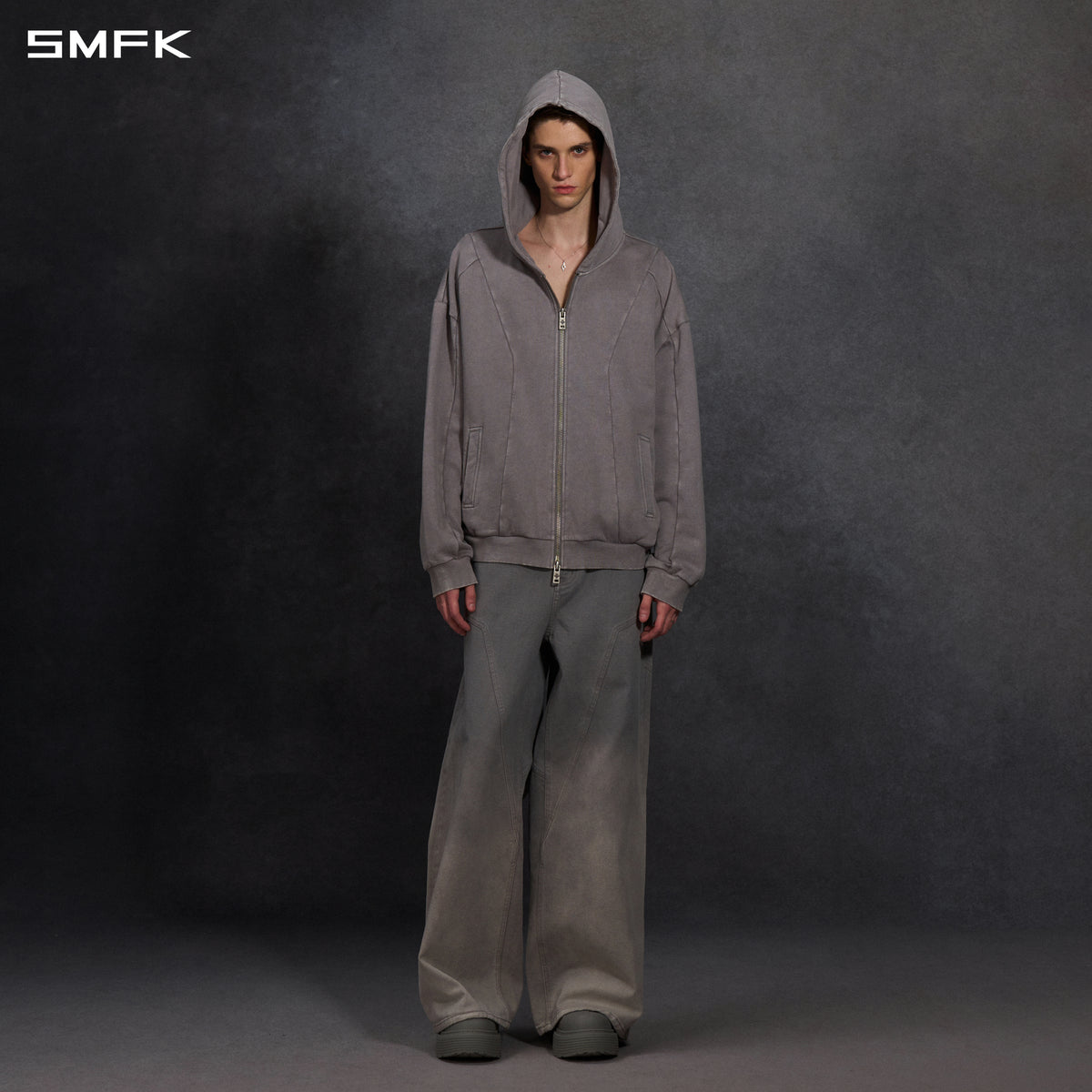 MYTH AEOLUS EVOLVE MASSIVE HOOD JACKET /COLD DYE/U COLD DYE GREY
