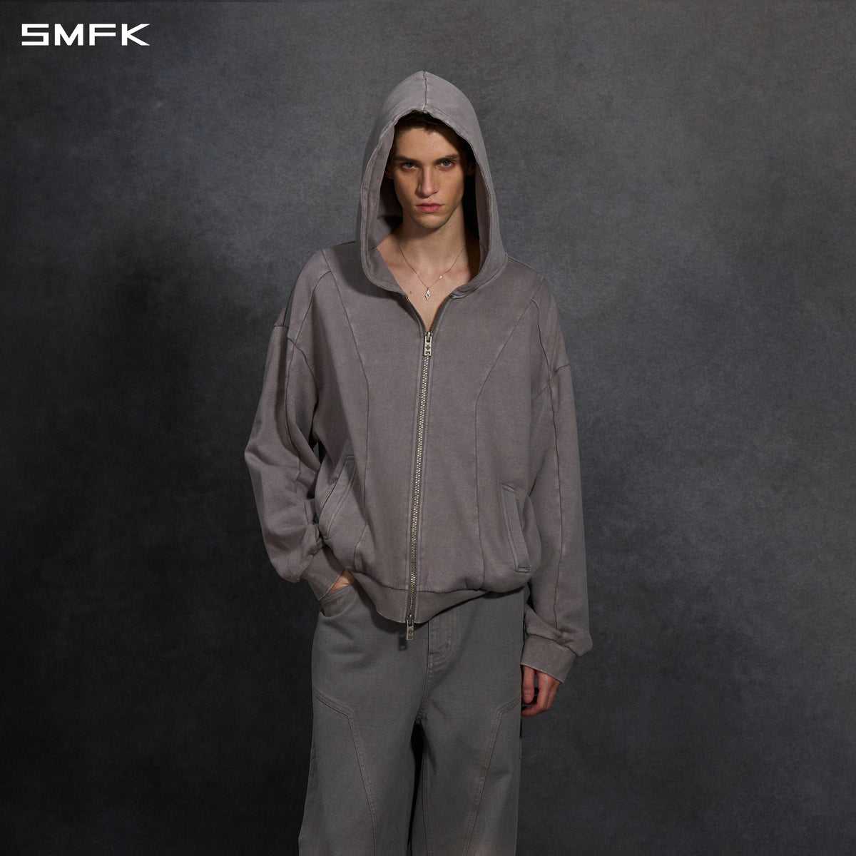 MYTH AEOLUS EVOLVE MASSIVE HOOD JACKET /COLD DYE/U COLD DYE GREY