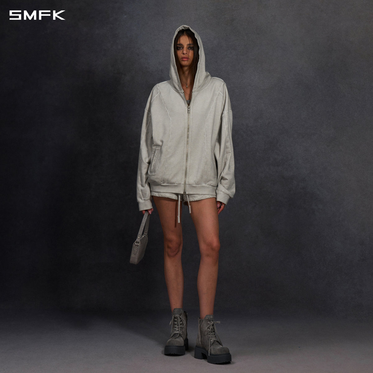 MYTH AEOLUS EVOLVE MASSIVE HOOD JACKET /COLD DYE/U CLOUD GREY