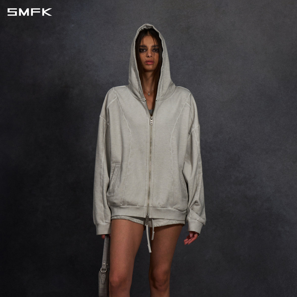MYTH AEOLUS EVOLVE MASSIVE HOOD JACKET /COLD DYE/U CLOUD GREY