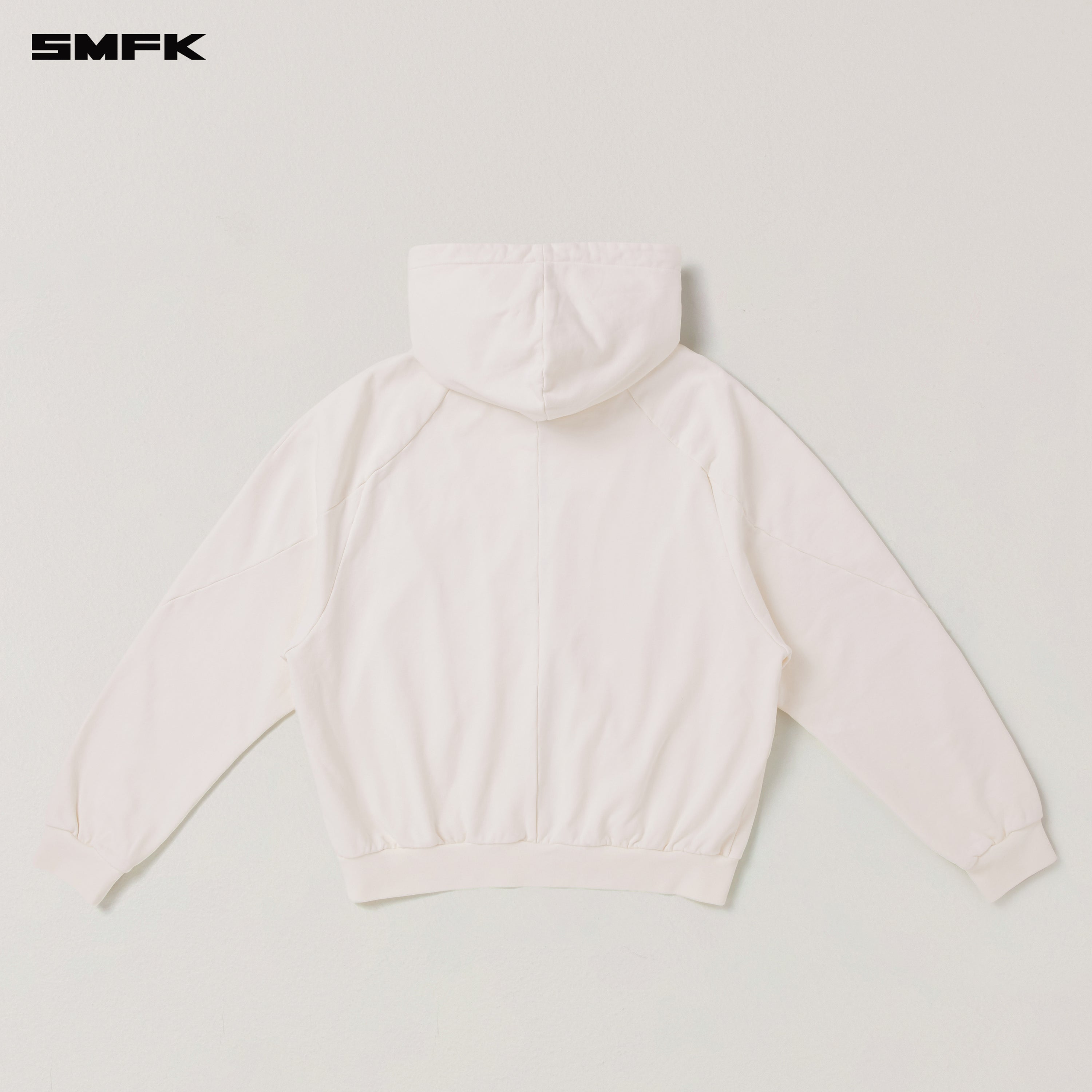VINTAGE-SAVAGE LOOSE SPORTS ZIP HOODIE/FADE DYE SNOW MOUNTAIN WHITE
