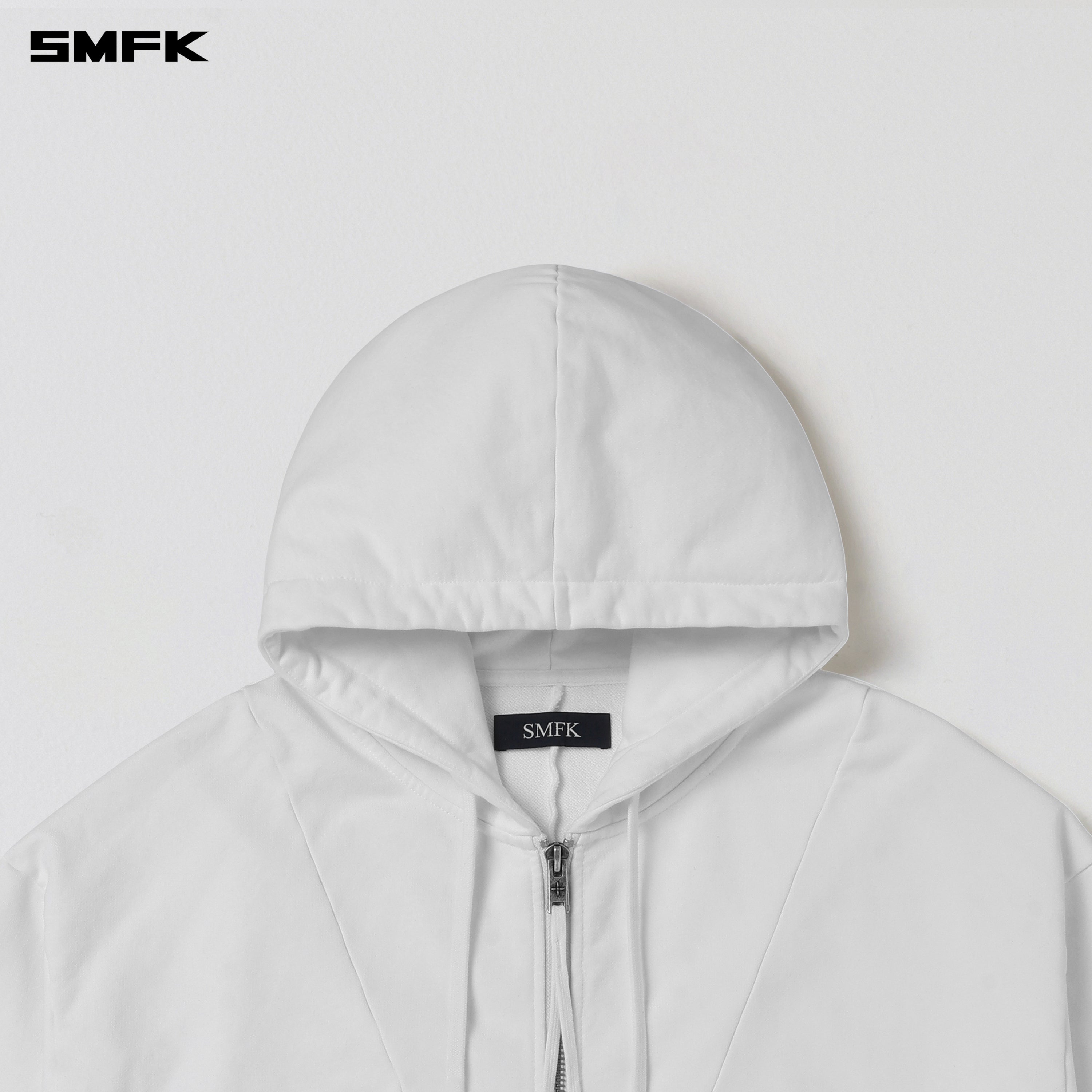 VINTAGE MUSE LOOSE ZIPPER SPORTS HOODIE/COTTON CLOUD WHITE