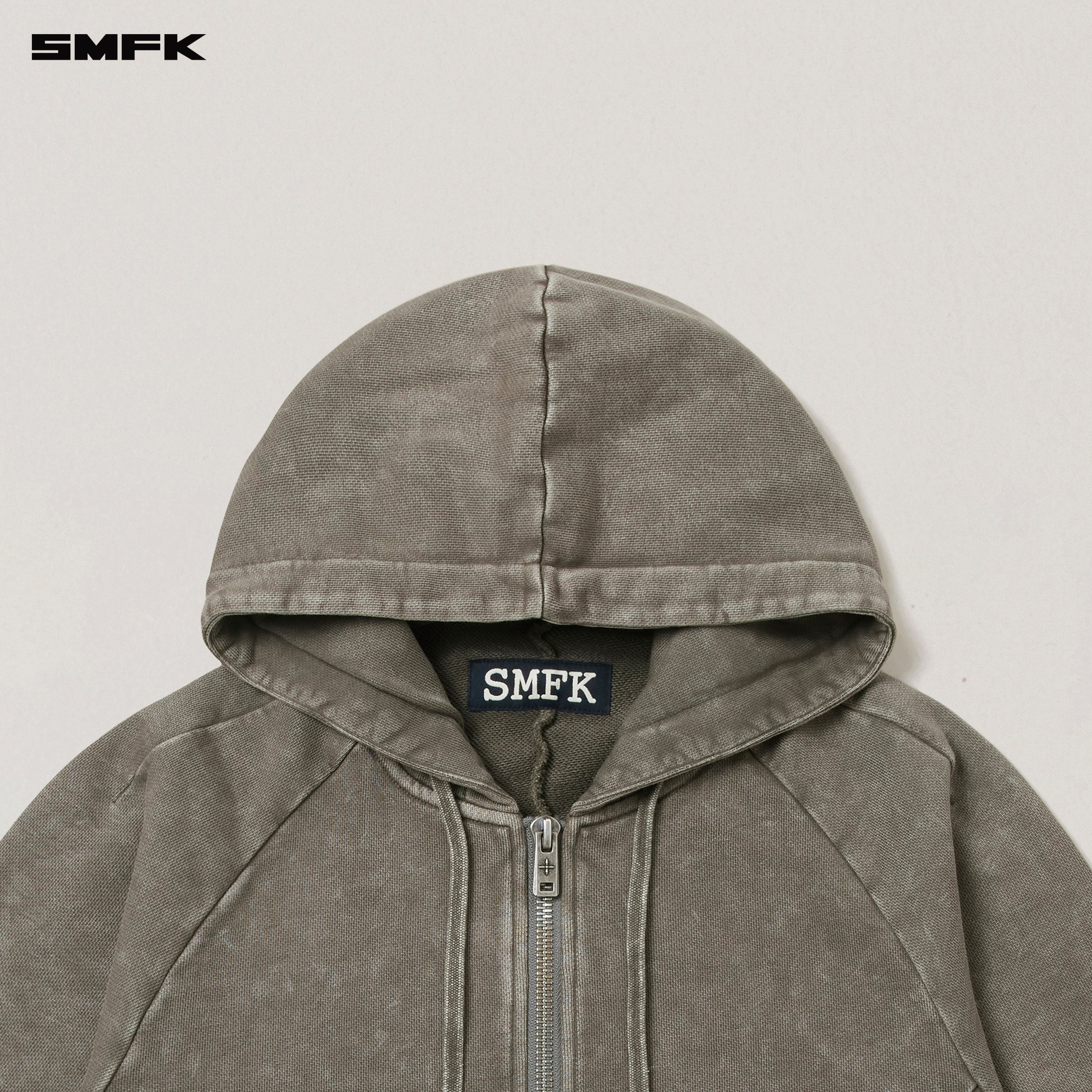 VINTAGE-SAVAGE SPORTS HOODIE/FADE DYE VANISH BROWN