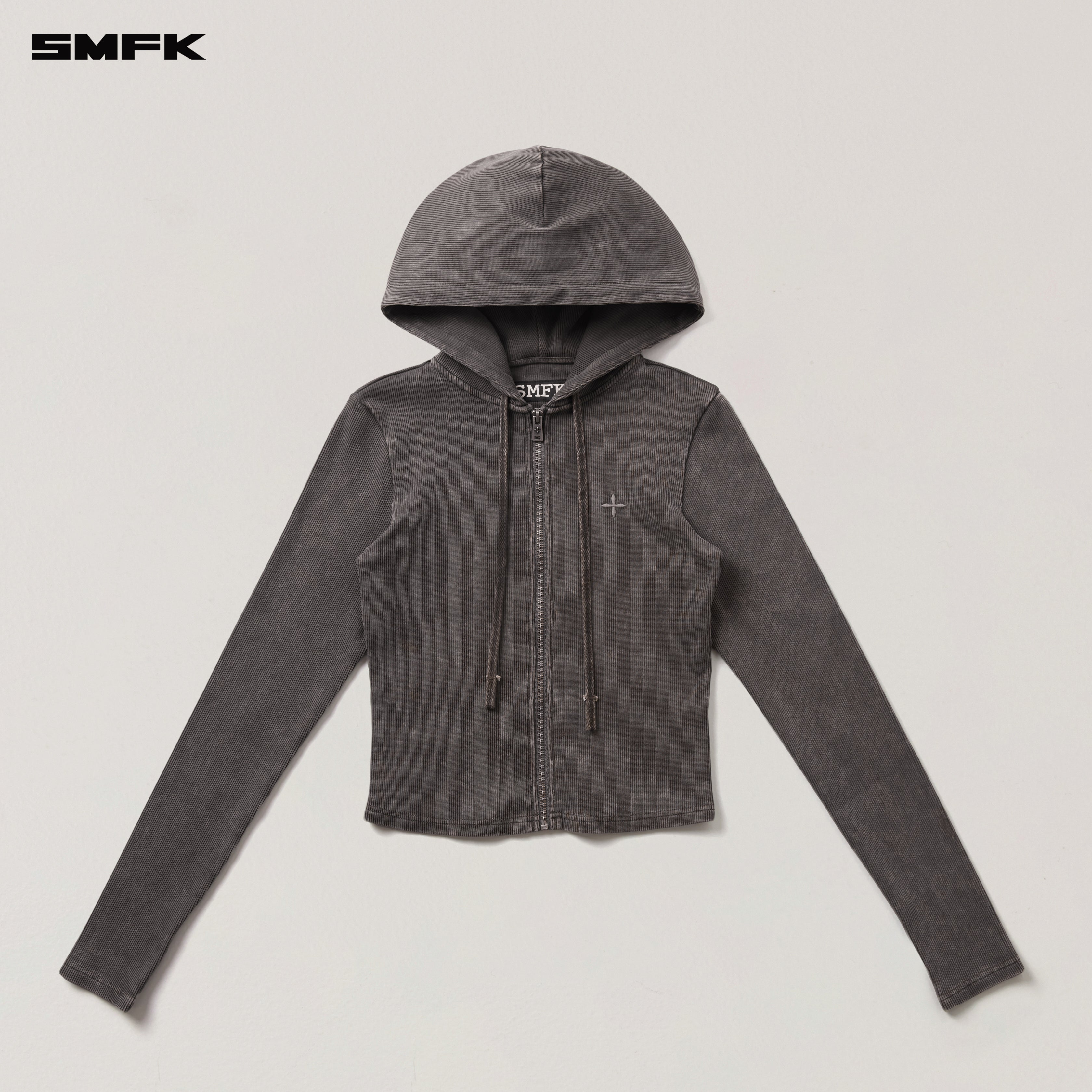 VINTAGE-SAVAGE SLIM SPORTS ZIP HOODIE/FADE DYE VANISH BROWN – SMFK