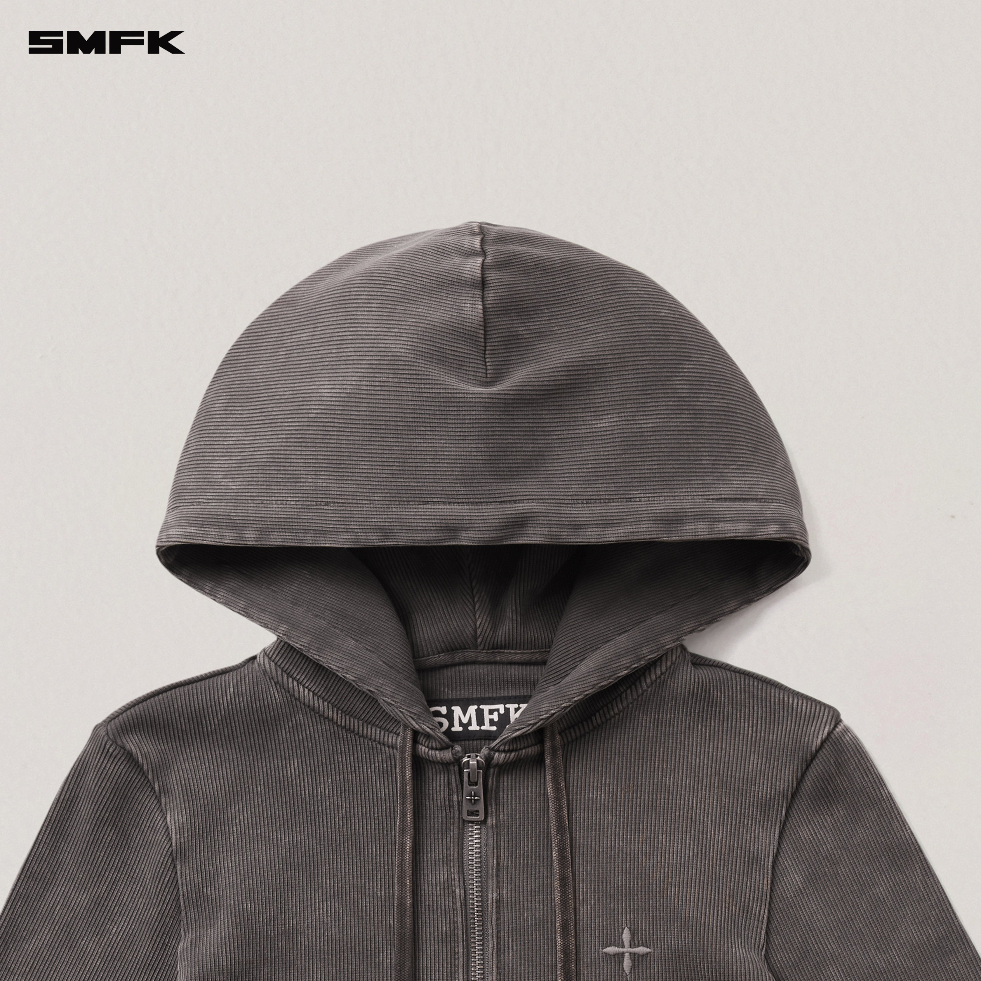 VINTAGE-SAVAGE SLIM SPORTS ZIP HOODIE/FADE DYE VANISH BROWN – SMFK