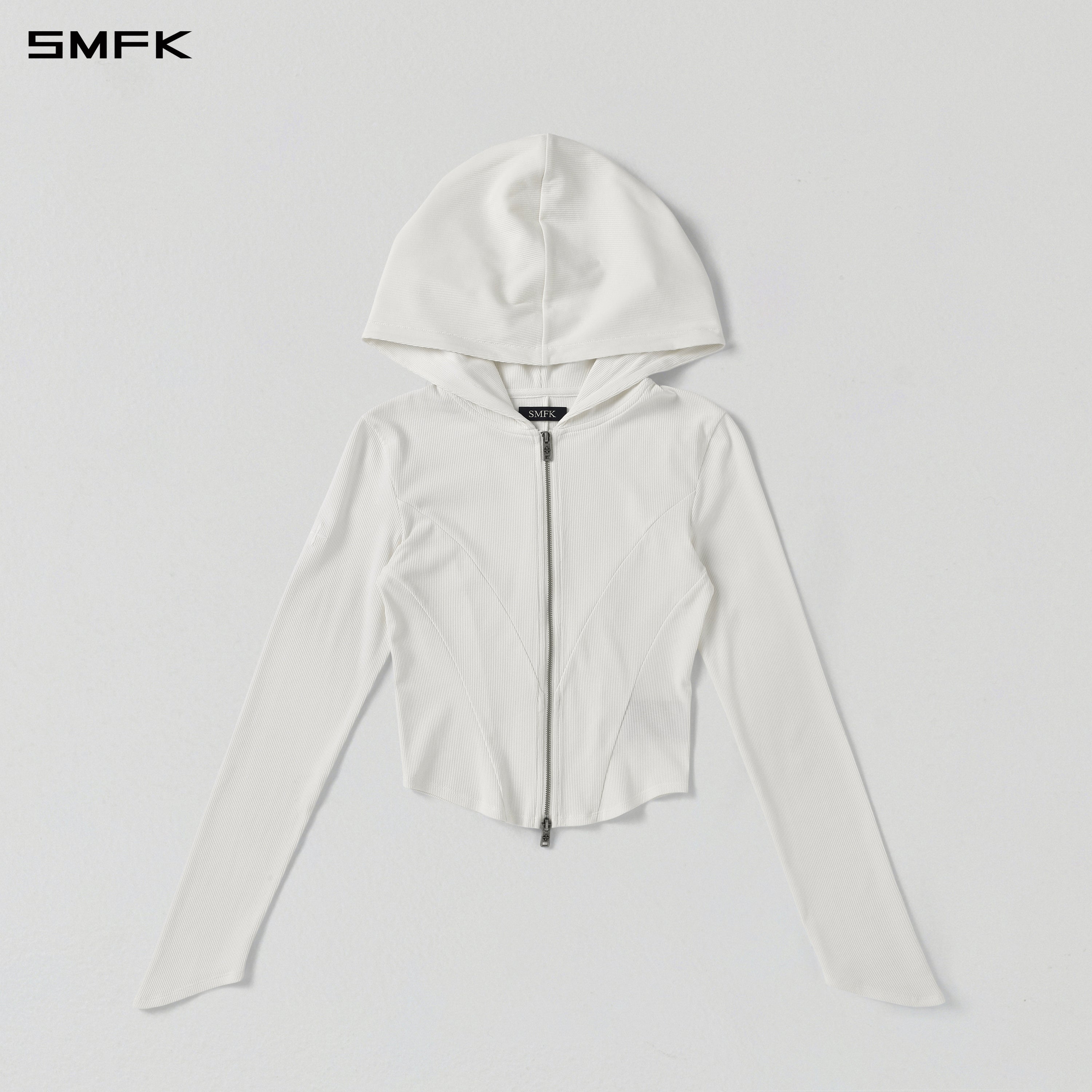 VINTAGE AEOLUS EVENING SLIM ZIP HOODIE/SLIK+COTTON/W CLOUD WHITE