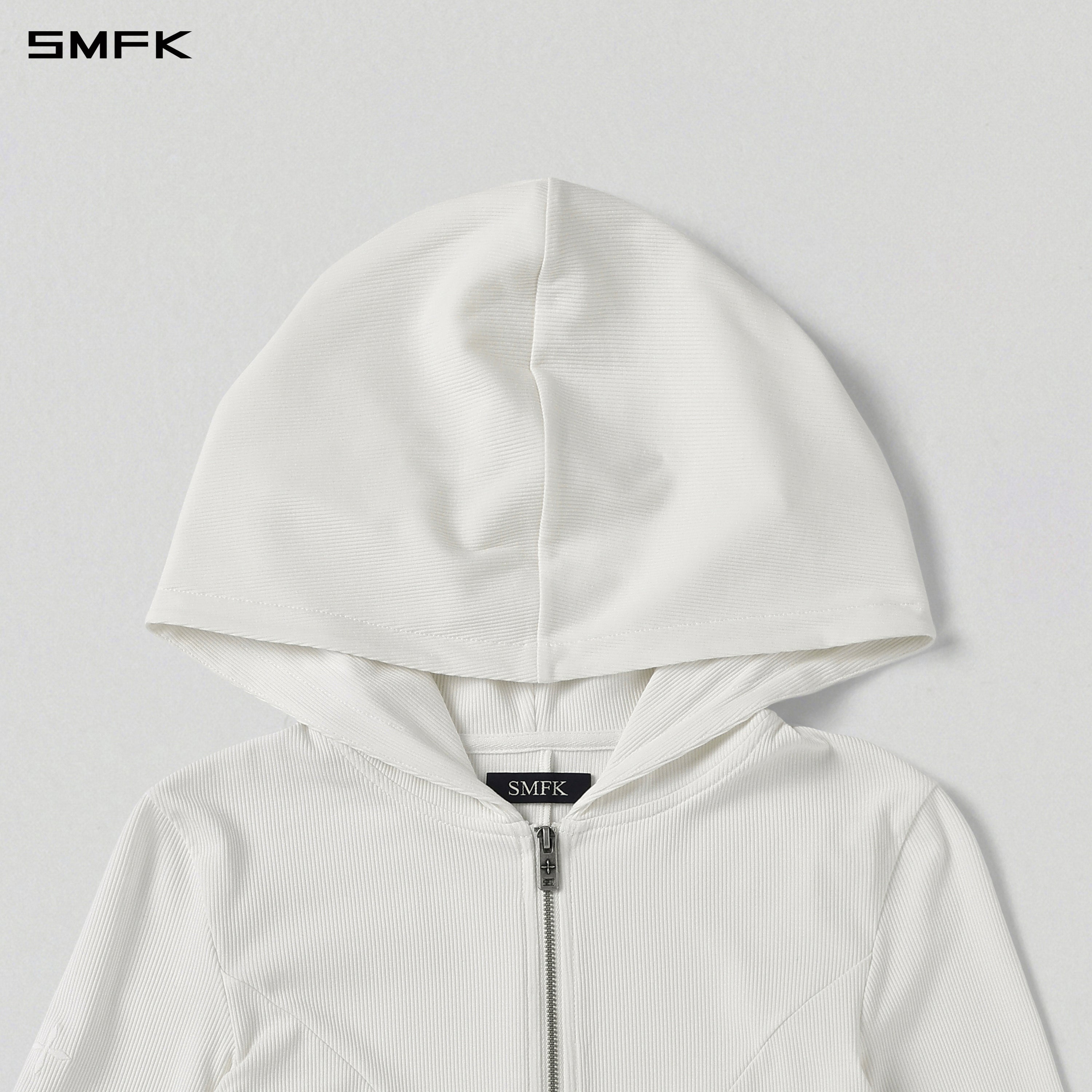 VINTAGE AEOLUS EVENING SLIM ZIP HOODIE/SLIK+COTTON/W CLOUD WHITE