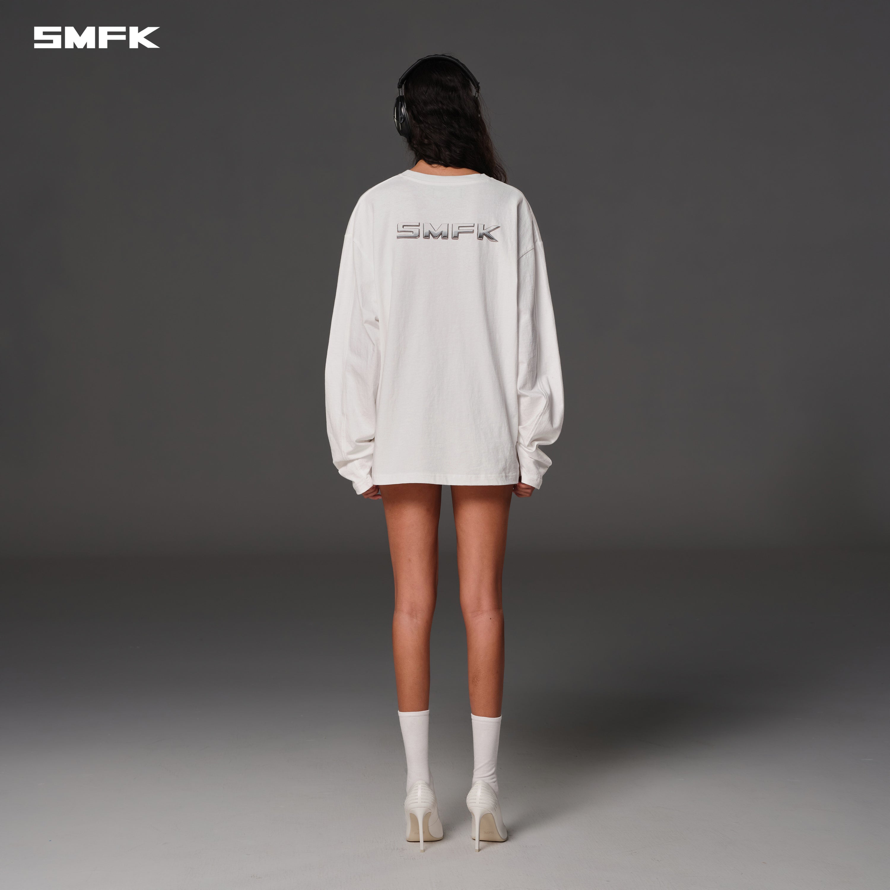 FUTURE REFLECTION PULLOVER/WOOL COTTON CLOUD WHITE