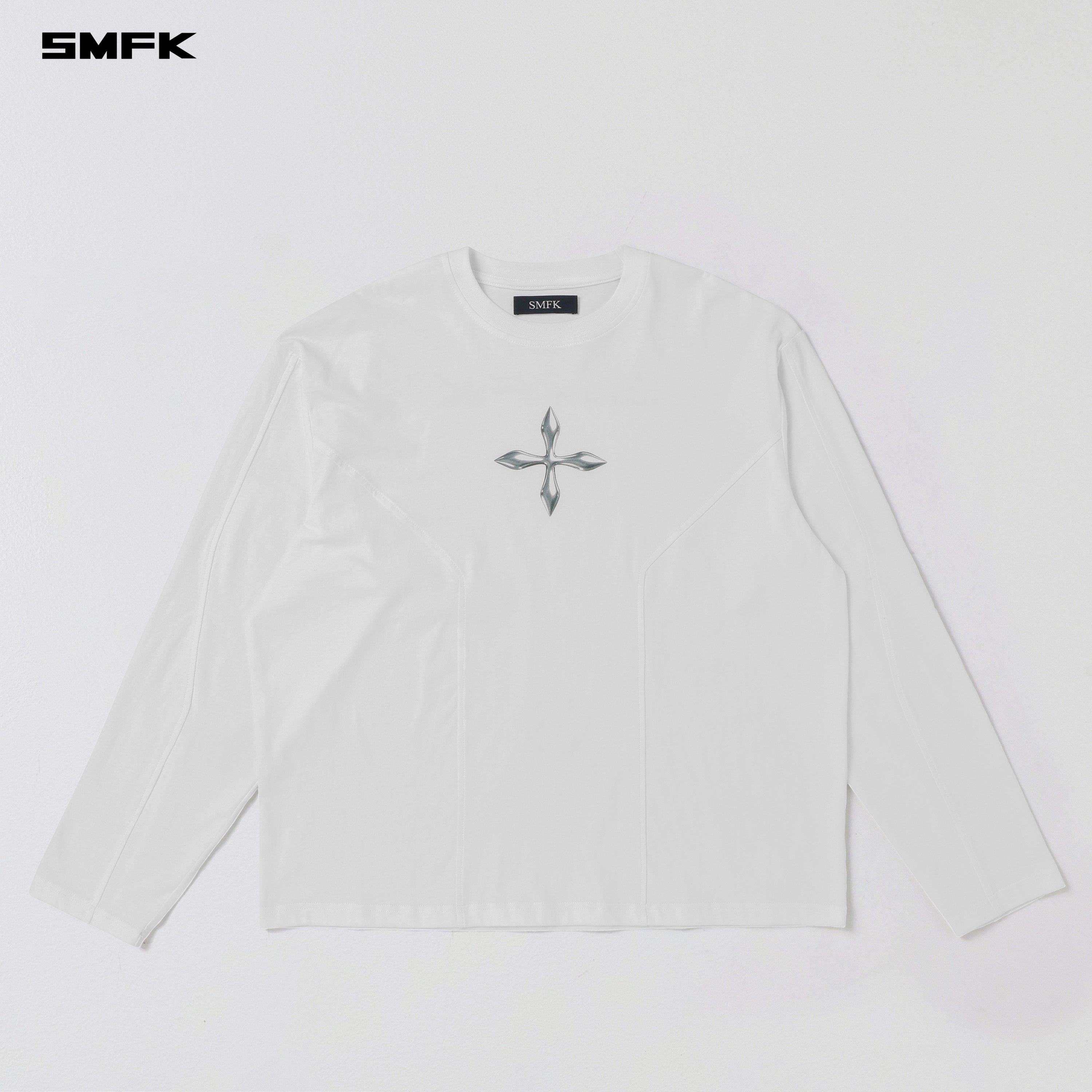 FUTURE REFLECTION PULLOVER/WOOL COTTON CLOUD WHITE