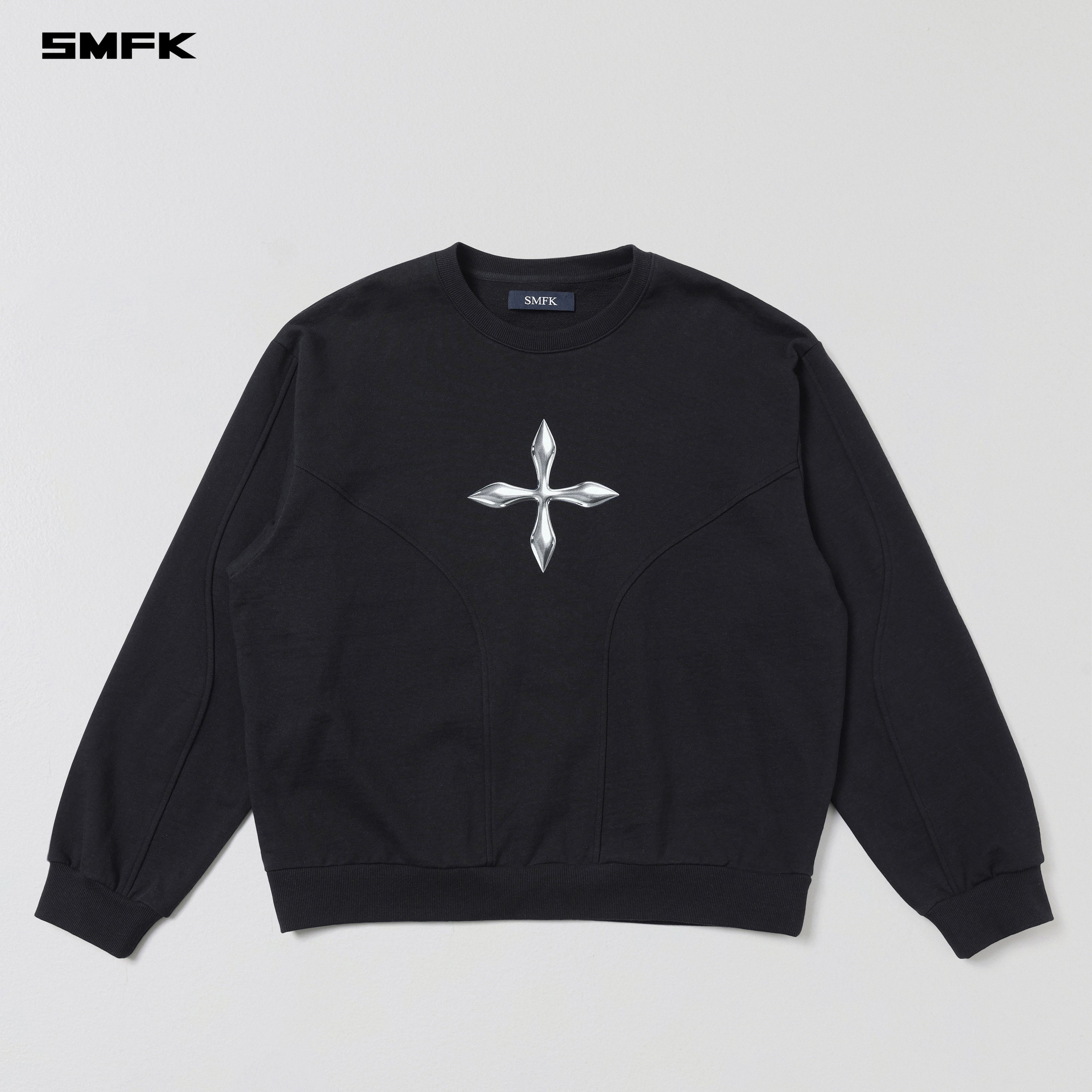 FUTURE REFLECTION MASSIVE PULLOVER/COTTON WOOL WILD BLACK