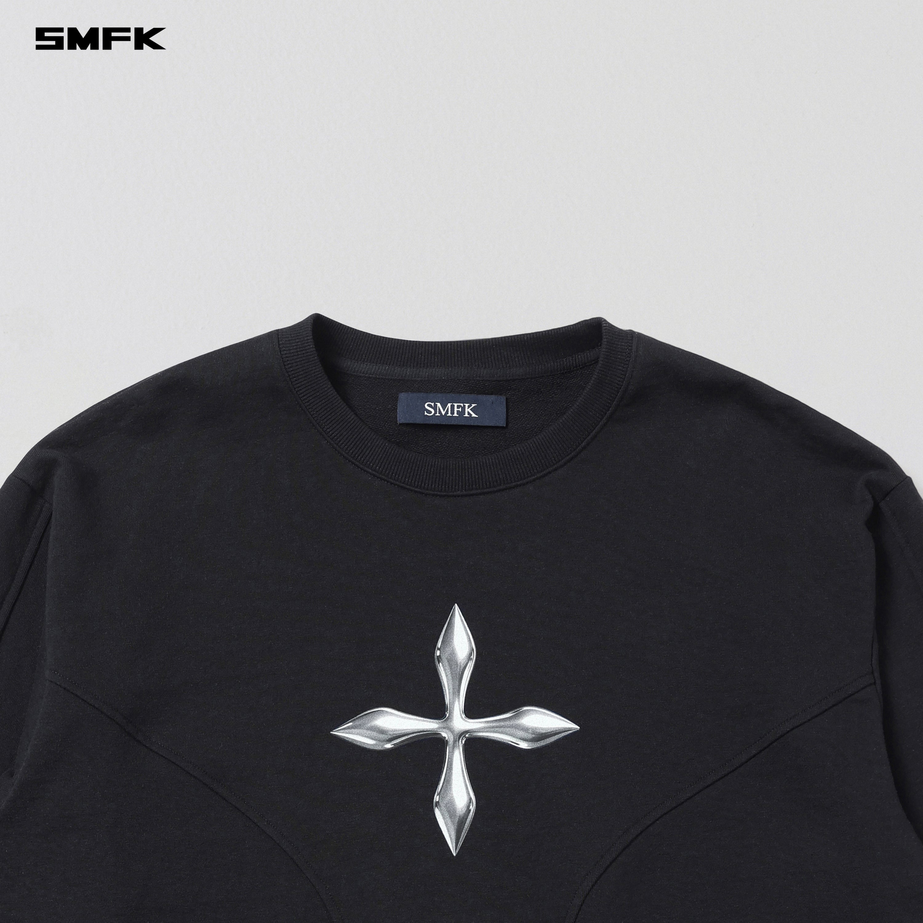 FUTURE REFLECTION MASSIVE PULLOVER/COTTON WOOL WILD BLACK