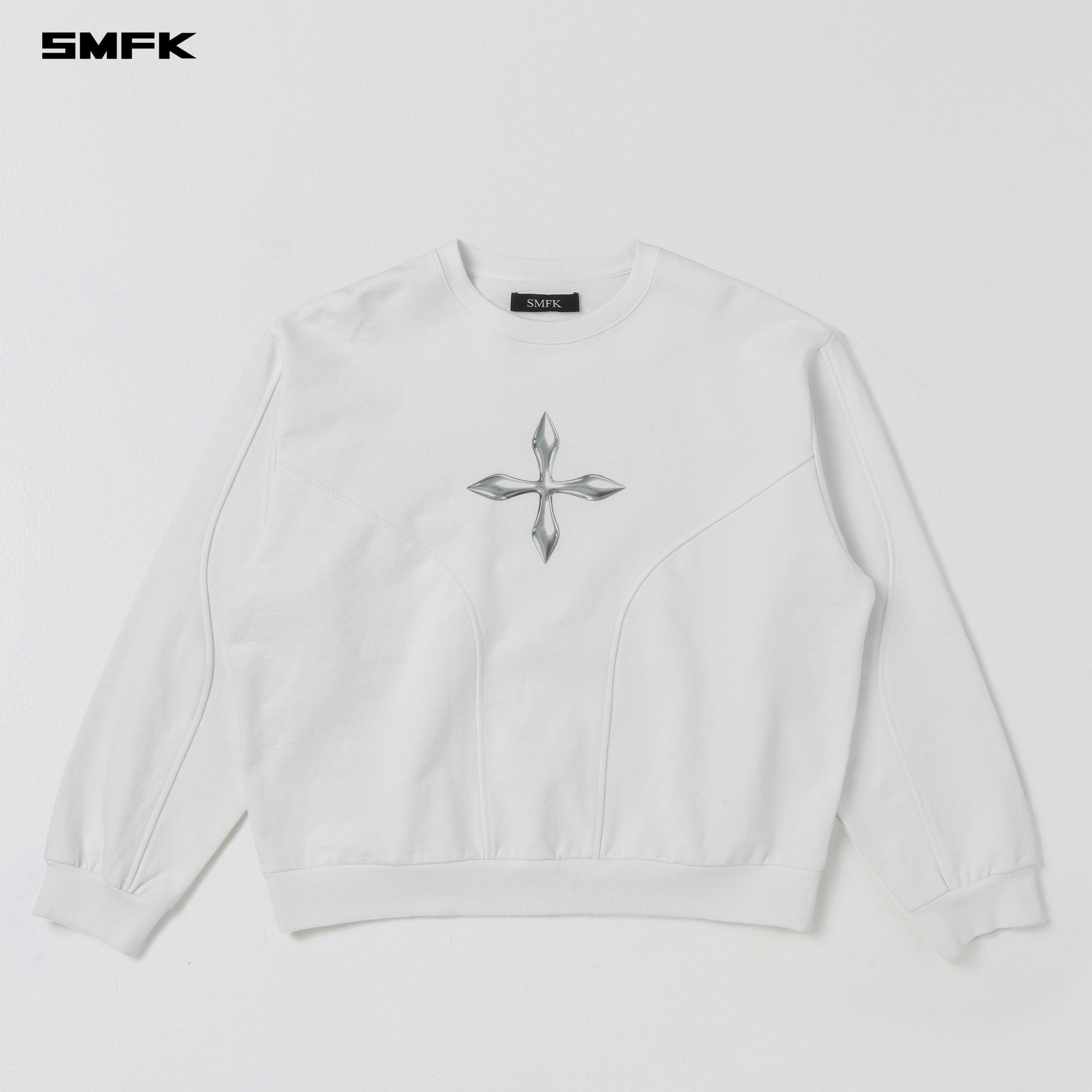 FUTURE REFLECTION MASSIVE PULLOVER/COTTON WOOL CLOUD WHITE
