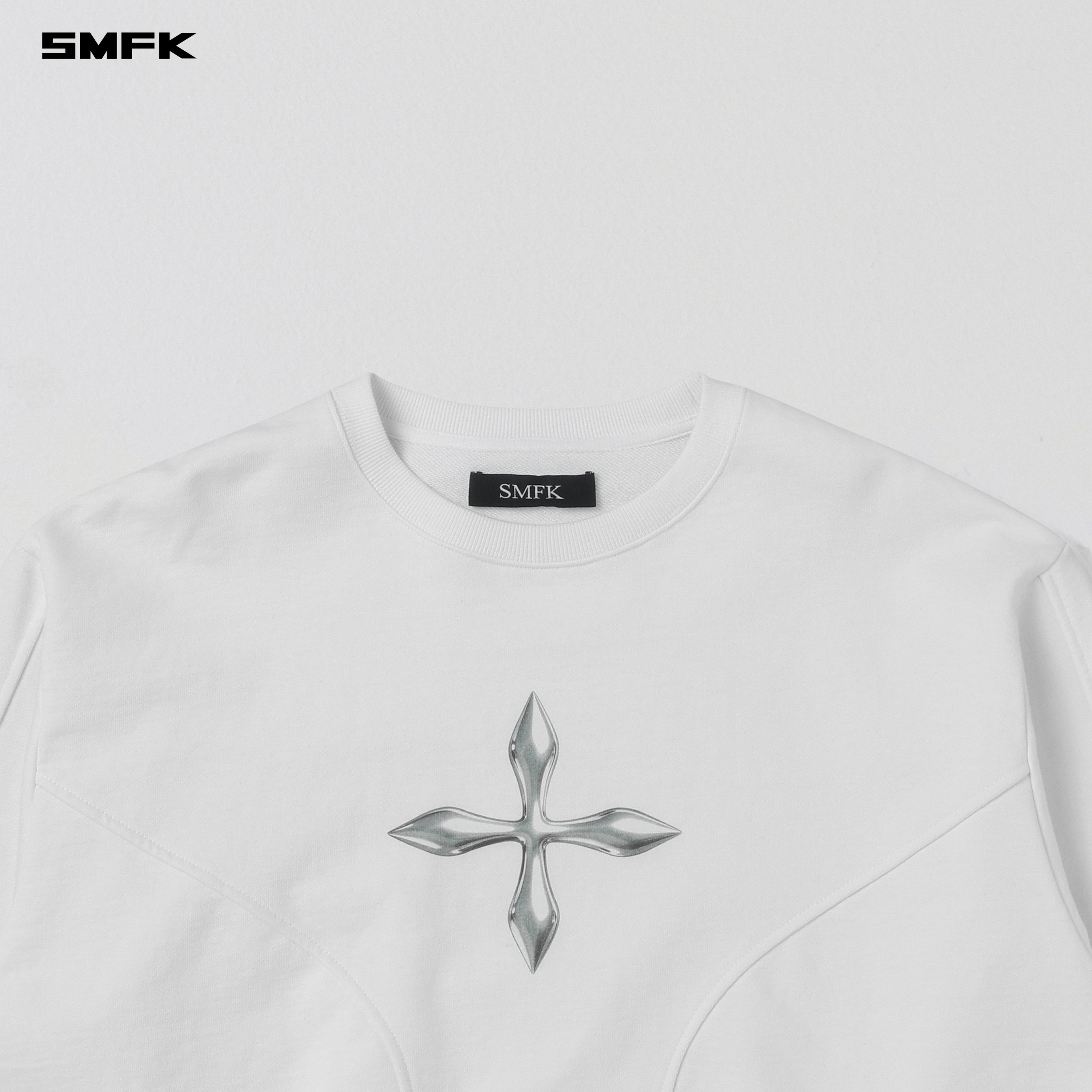 FUTURE REFLECTION MASSIVE PULLOVER/COTTON WOOL CLOUD WHITE