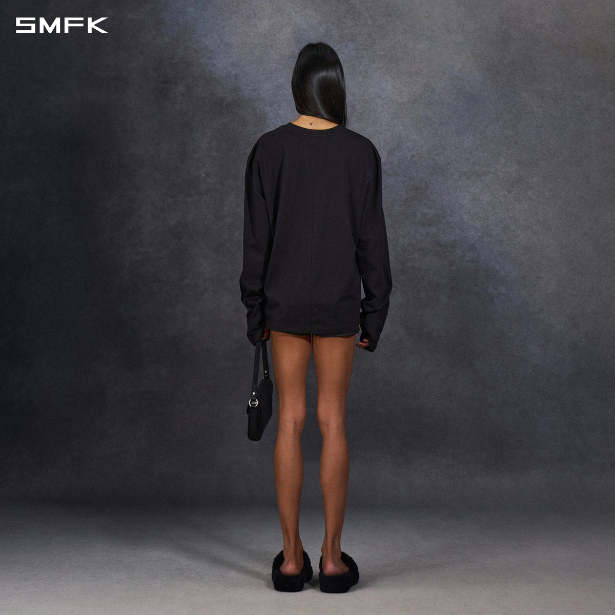 PERMANENT MUSE FIT PULLOVER/LONG-STAPLE COTTON/U WILD BLACK