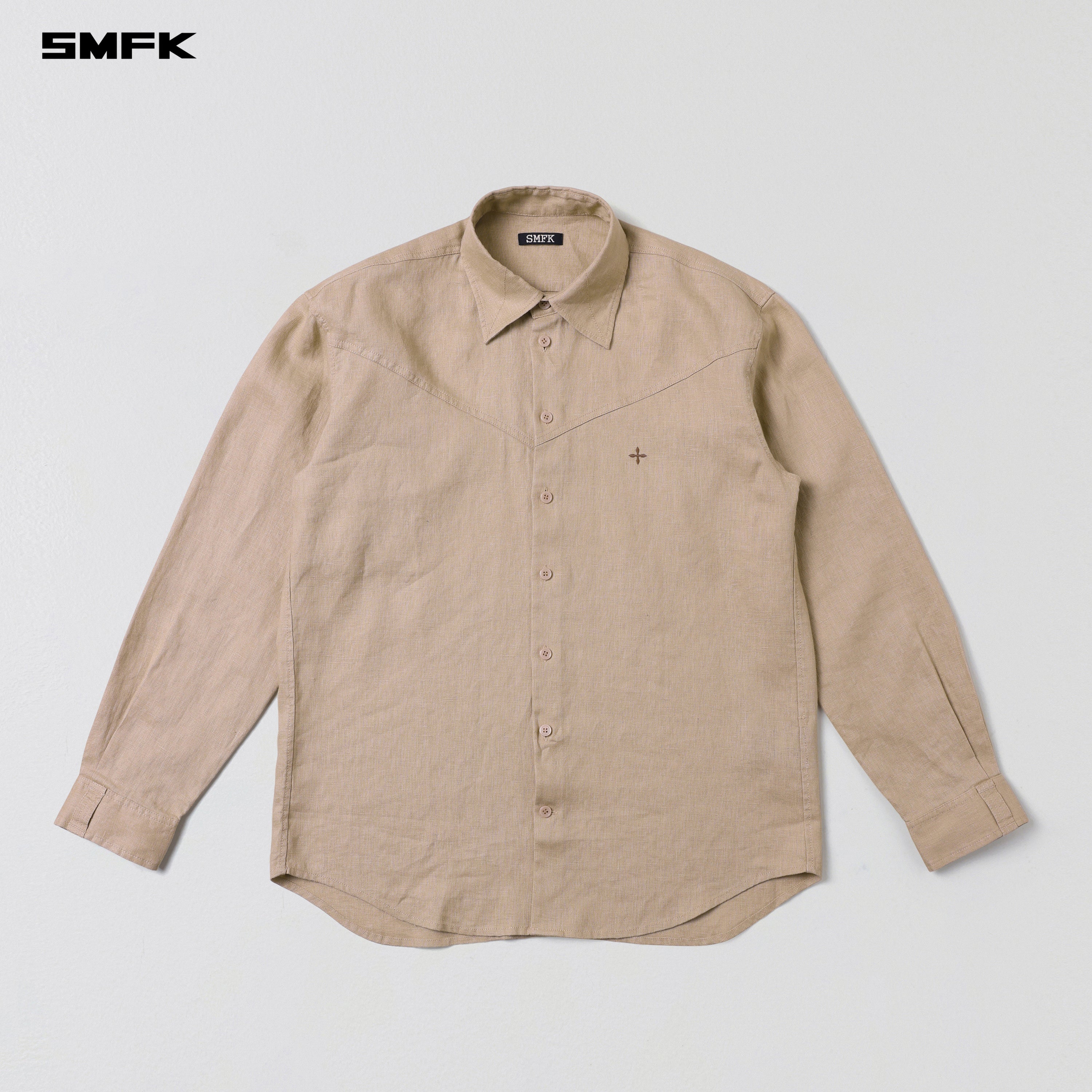COMPASS ROVE SHIRT/LINEN SAND