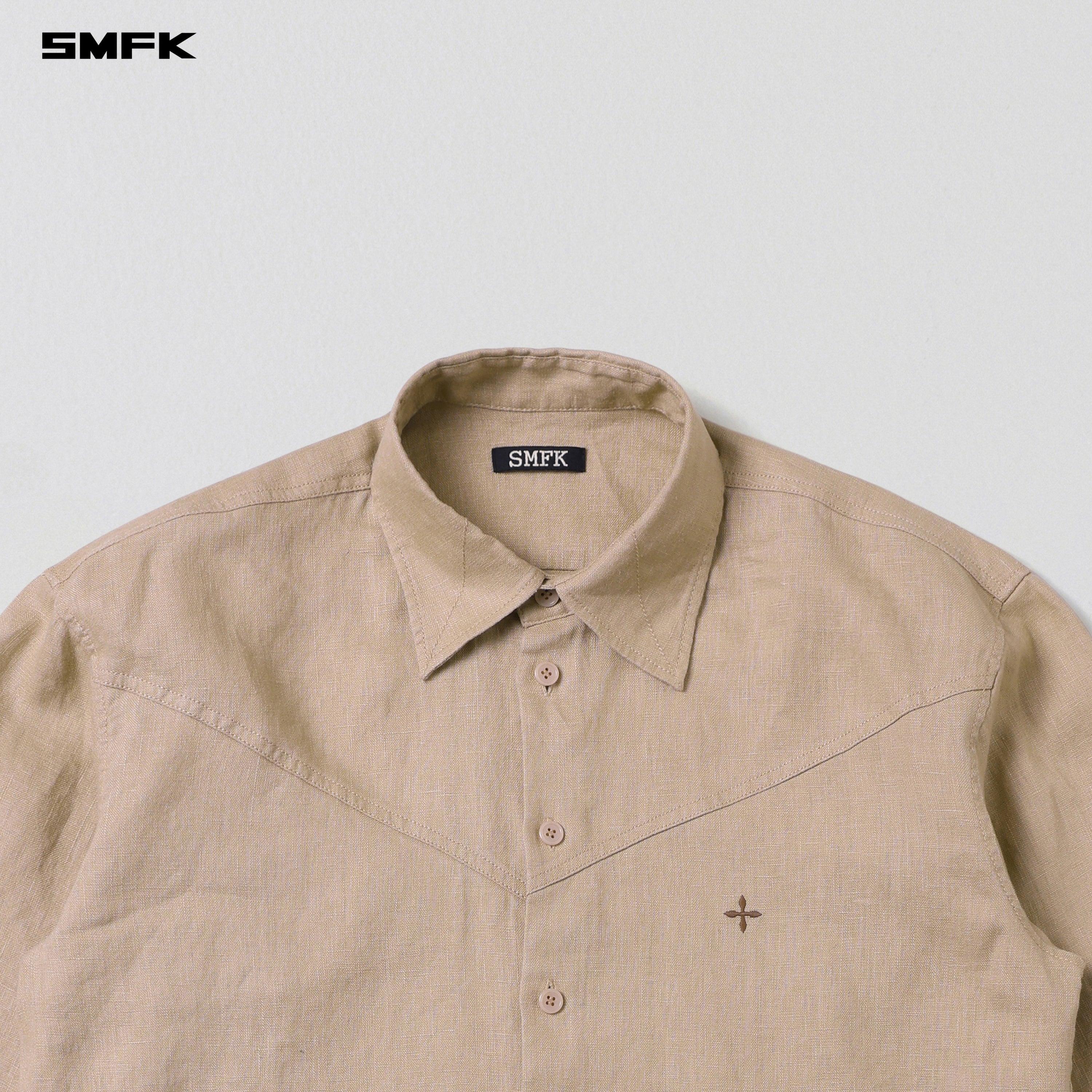 COMPASS ROVE SHIRT/LINEN SAND