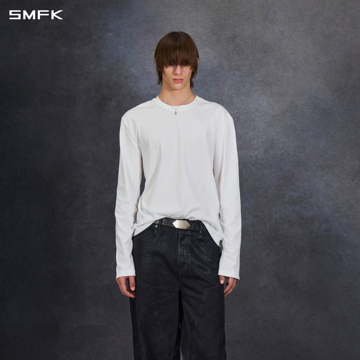 PERMANENT MUSE FIT PULLOVER/LONG-STAPLE COTTON/U CLOUD WHITE