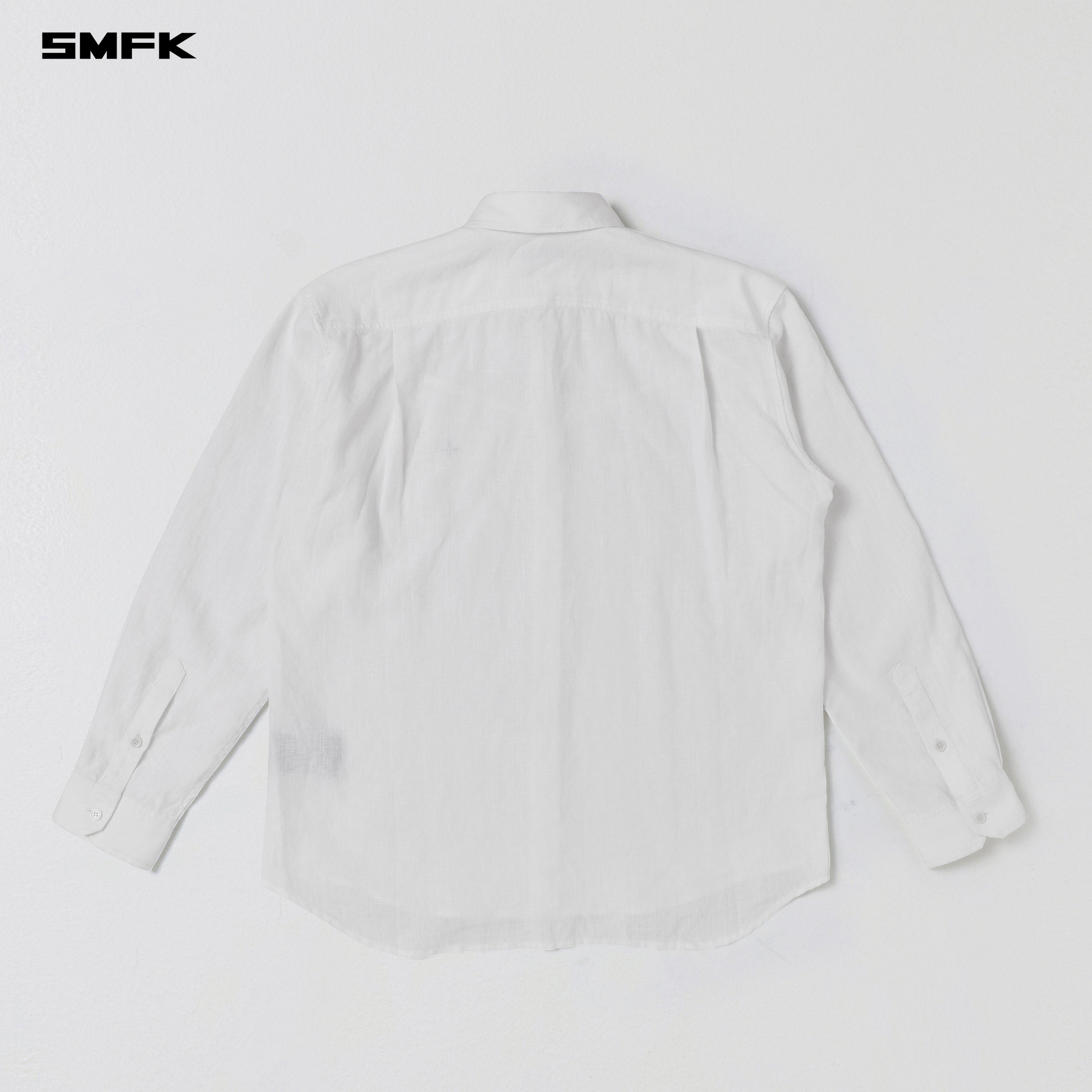 COMPASS ROVE SHIRT/LINEN CLOUD WHITE