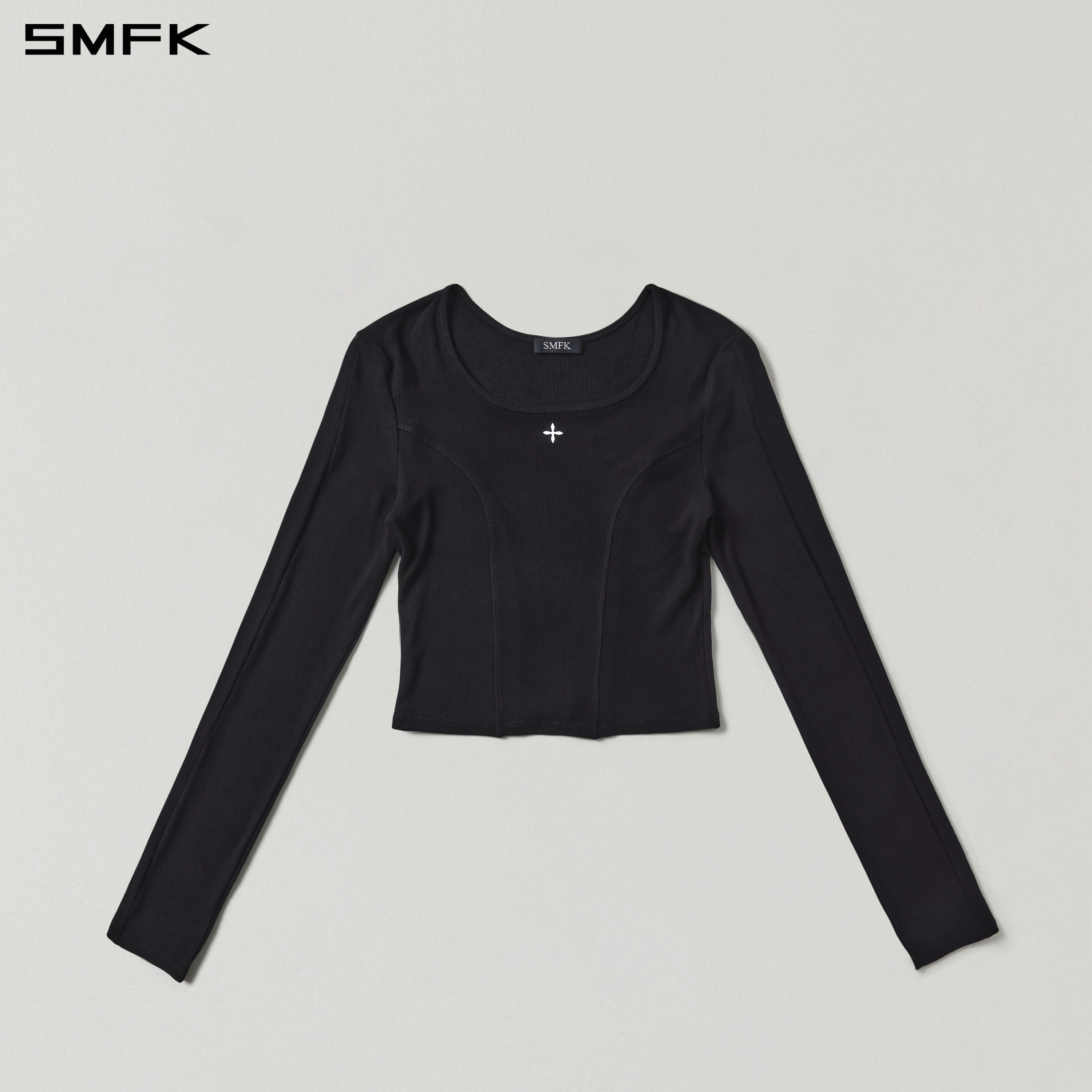 MYTH RITE SLIM PULLOVER/ACETATE+VISCOSE+ACRYLIC+SPANDEX+WOOL WILD BLACK