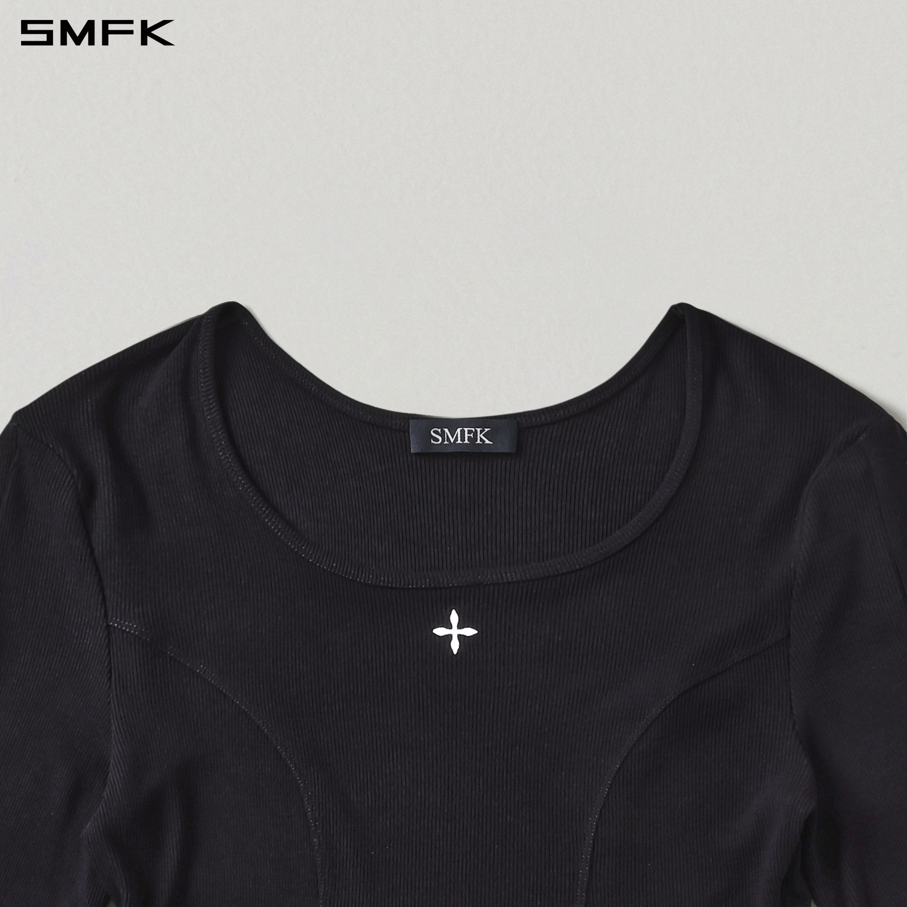 MYTH RITE SLIM PULLOVER/ACETATE+VISCOSE+ACRYLIC+SPANDEX+WOOL WILD BLACK