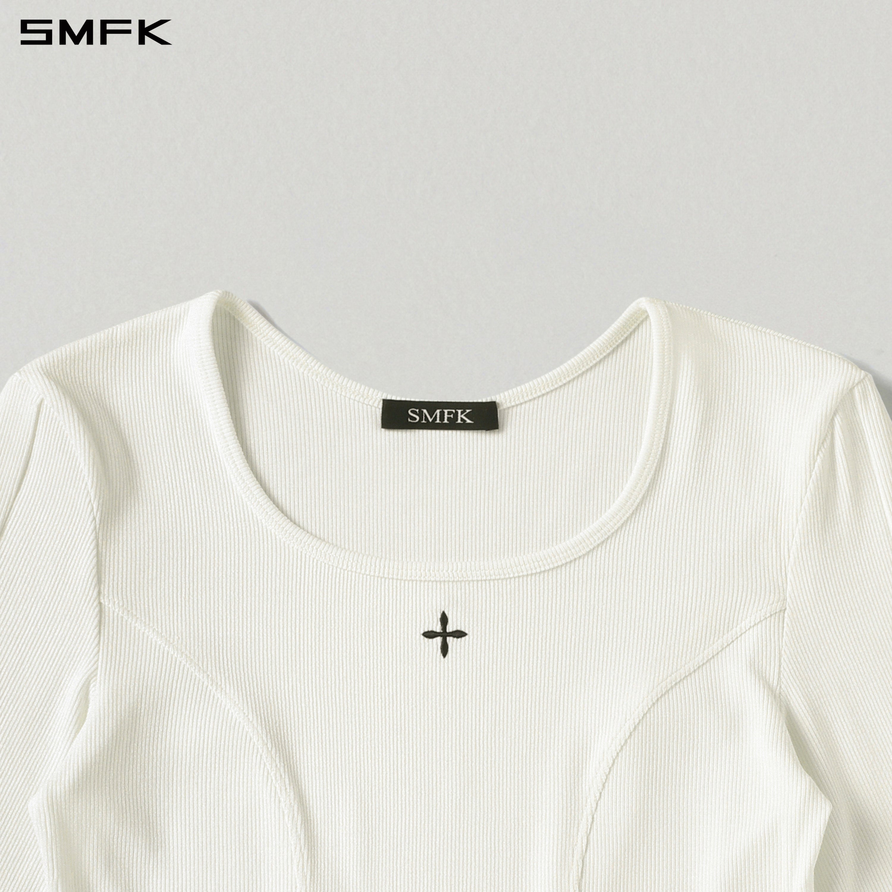 MYTH RITE SLIM PULLOVER/ACETATE+VISCOSE+ACRYLIC+SPANDEX+WOOL CLOUD WHITE