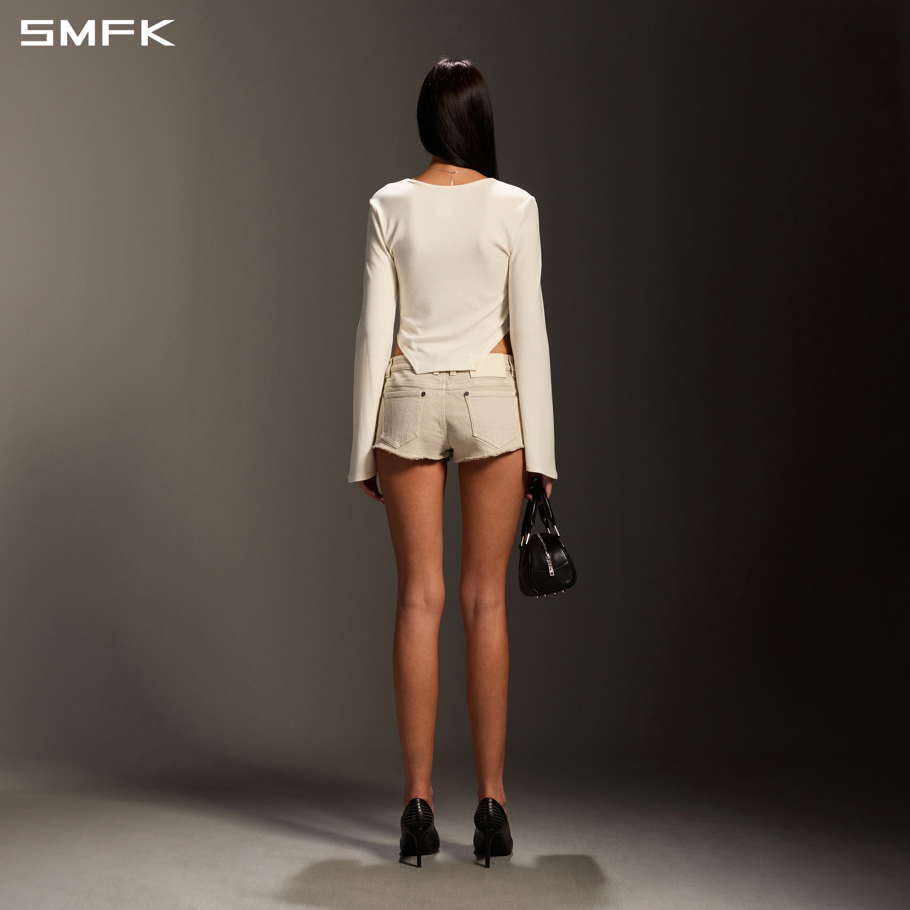 MYTH SEER SLIM PULLOVER/ACETATE+VISCOSE+ACRYLIC+SPANDEX+WOOL CLOUD WHITE