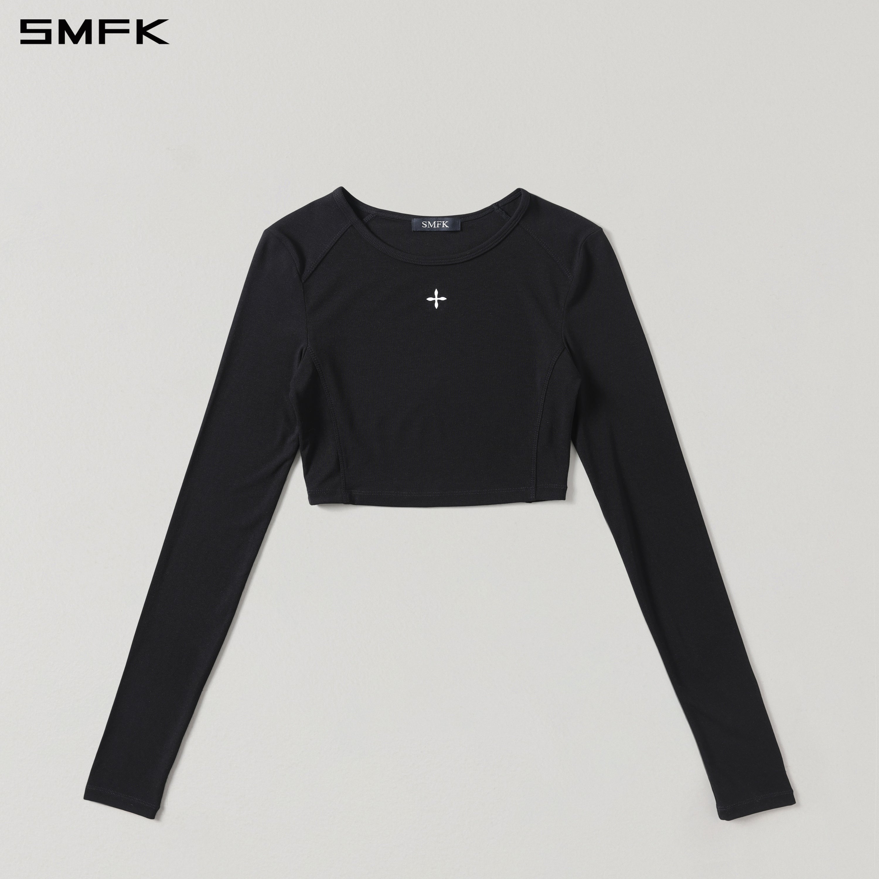 MYTH SEER SLIM SHORT SPORTS PULLOVER/ACETATE+LENZING MODAL WILD BLACK