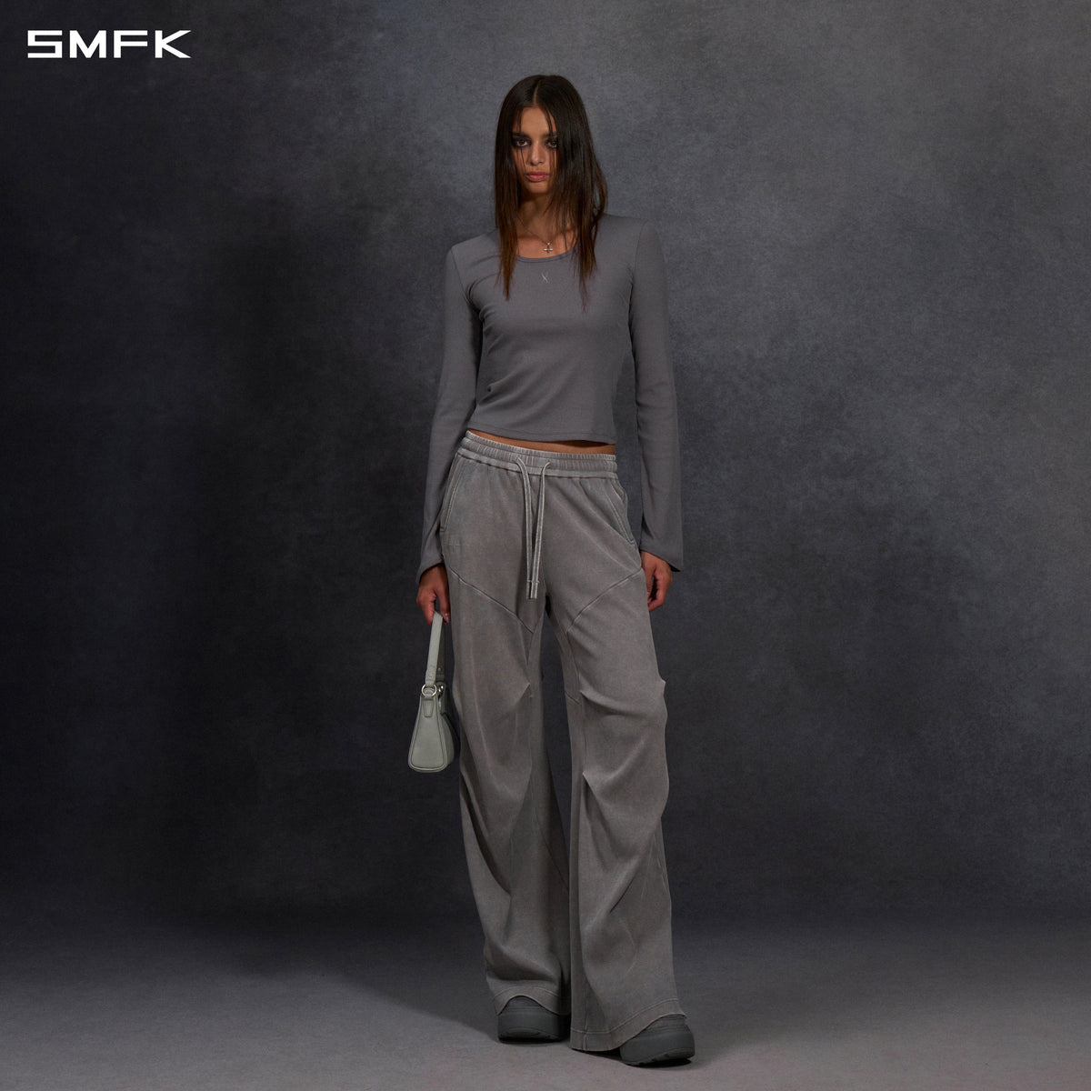 MYTH AEOLUS EVENING PULLOVER/COTTON + REGENERATED CELLULOSE FIBER + SPANDEX/W STORM GREY